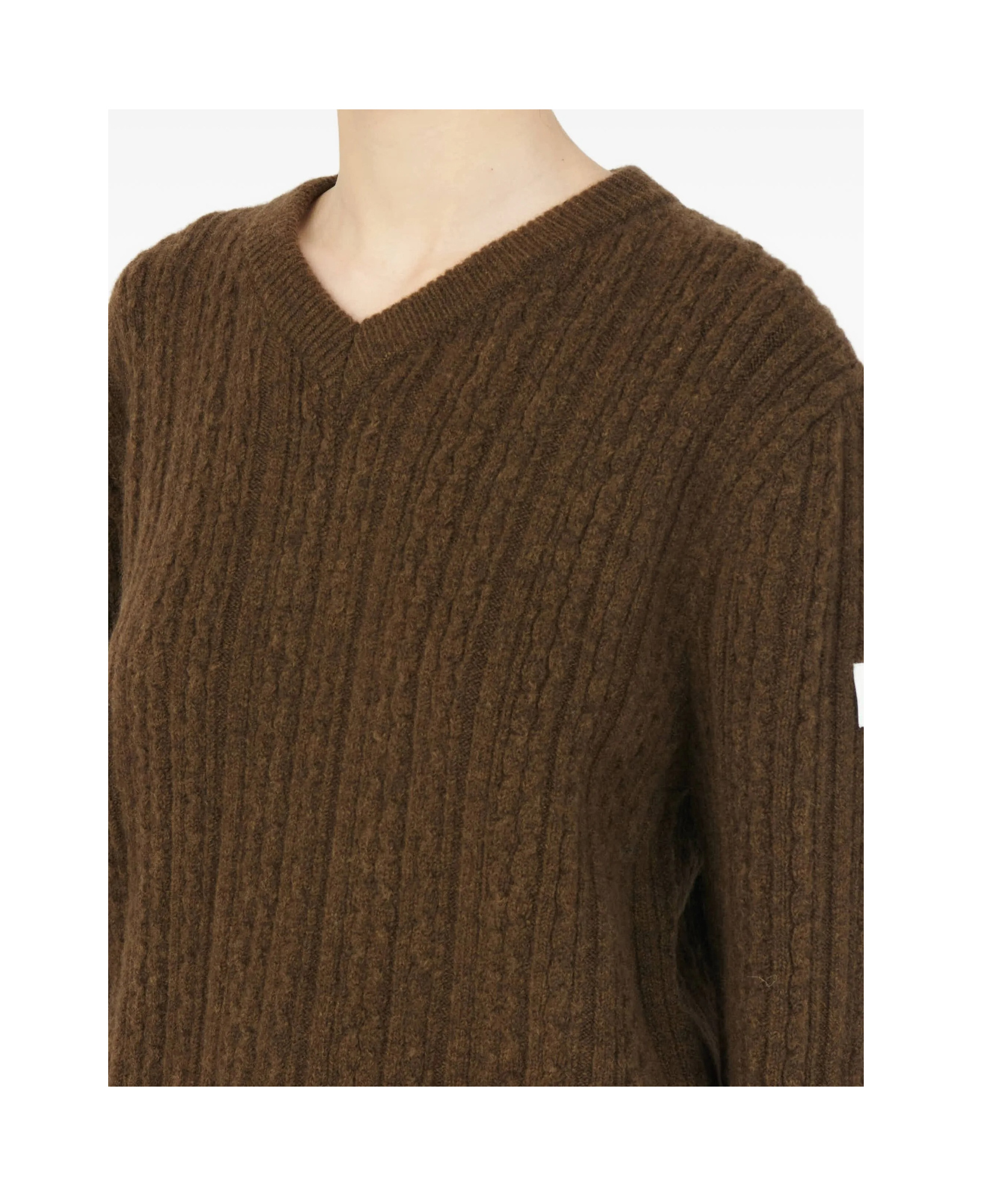 Mm6 Maison Margiela V-neck Ribbed Sweater In Animal Print