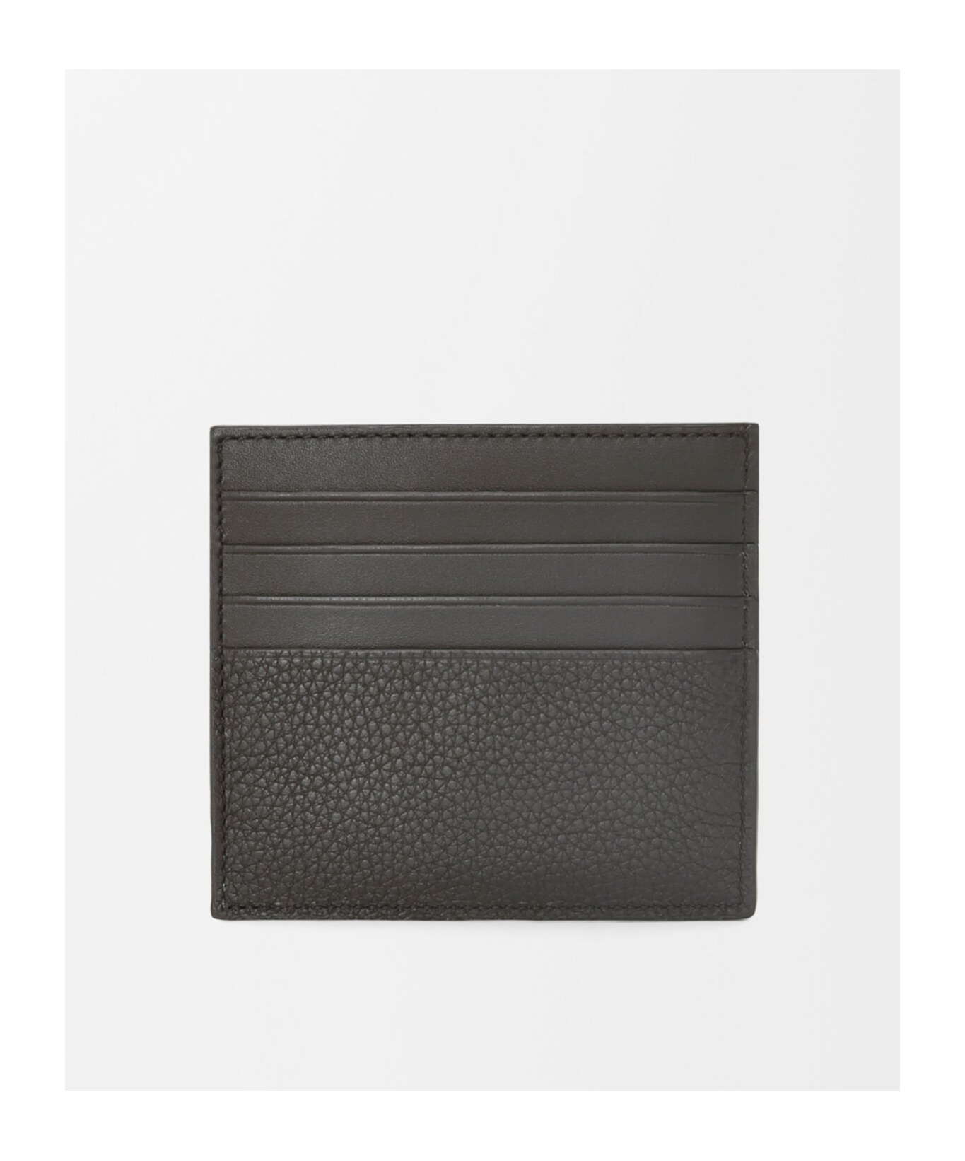 Loewe Grain Open Solid Color Card Holder In Black