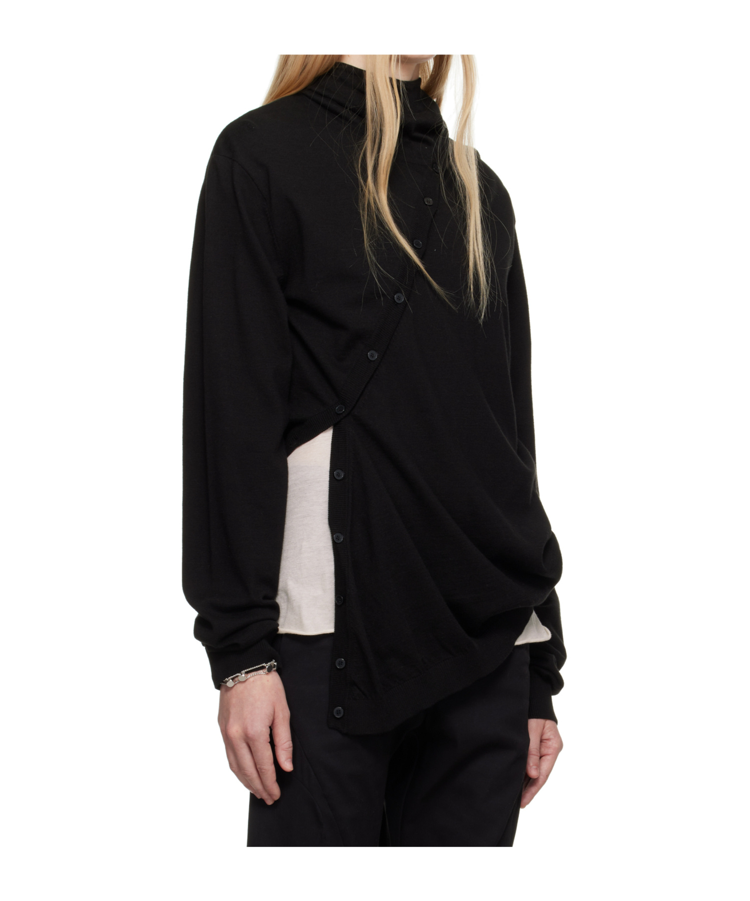 Post Archive Faction (paf) Center Knit Hooded Sweater