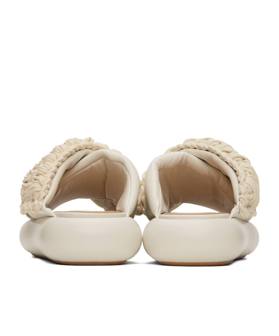 Jw Anderson Knitted Detail Sandals In Nude