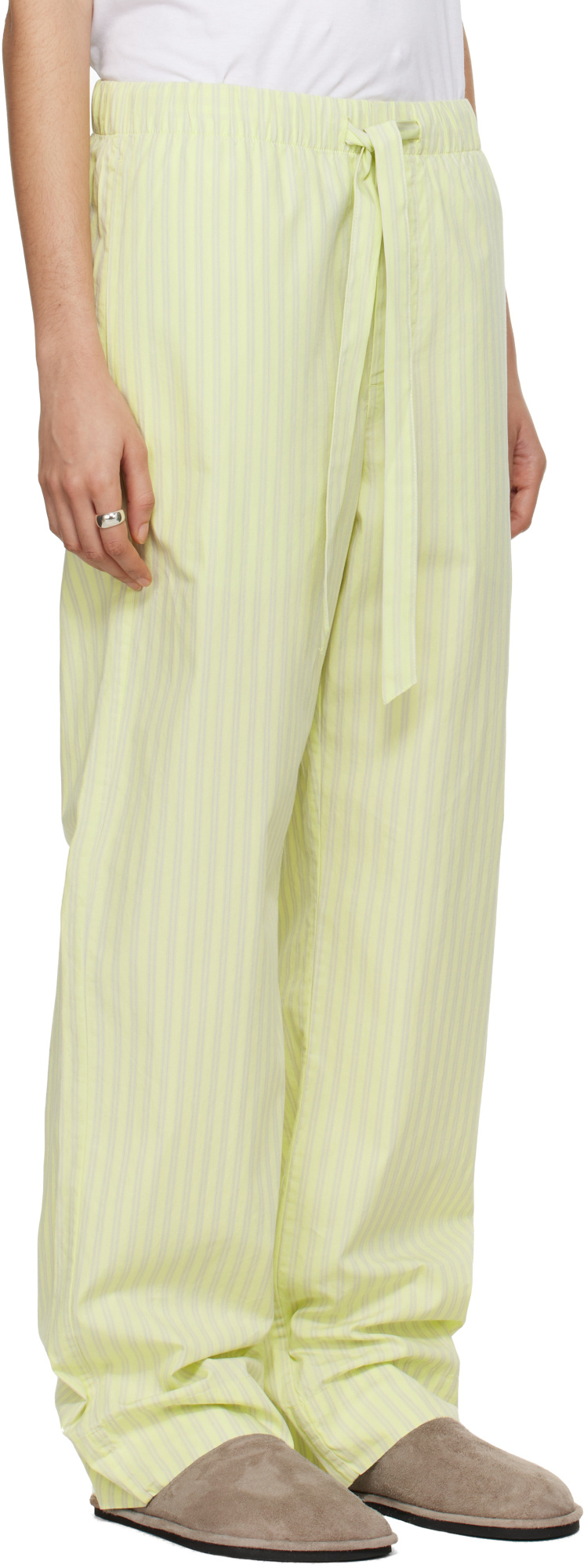 Tekla X Auralee Collaboration Pajama Pants In Yellow