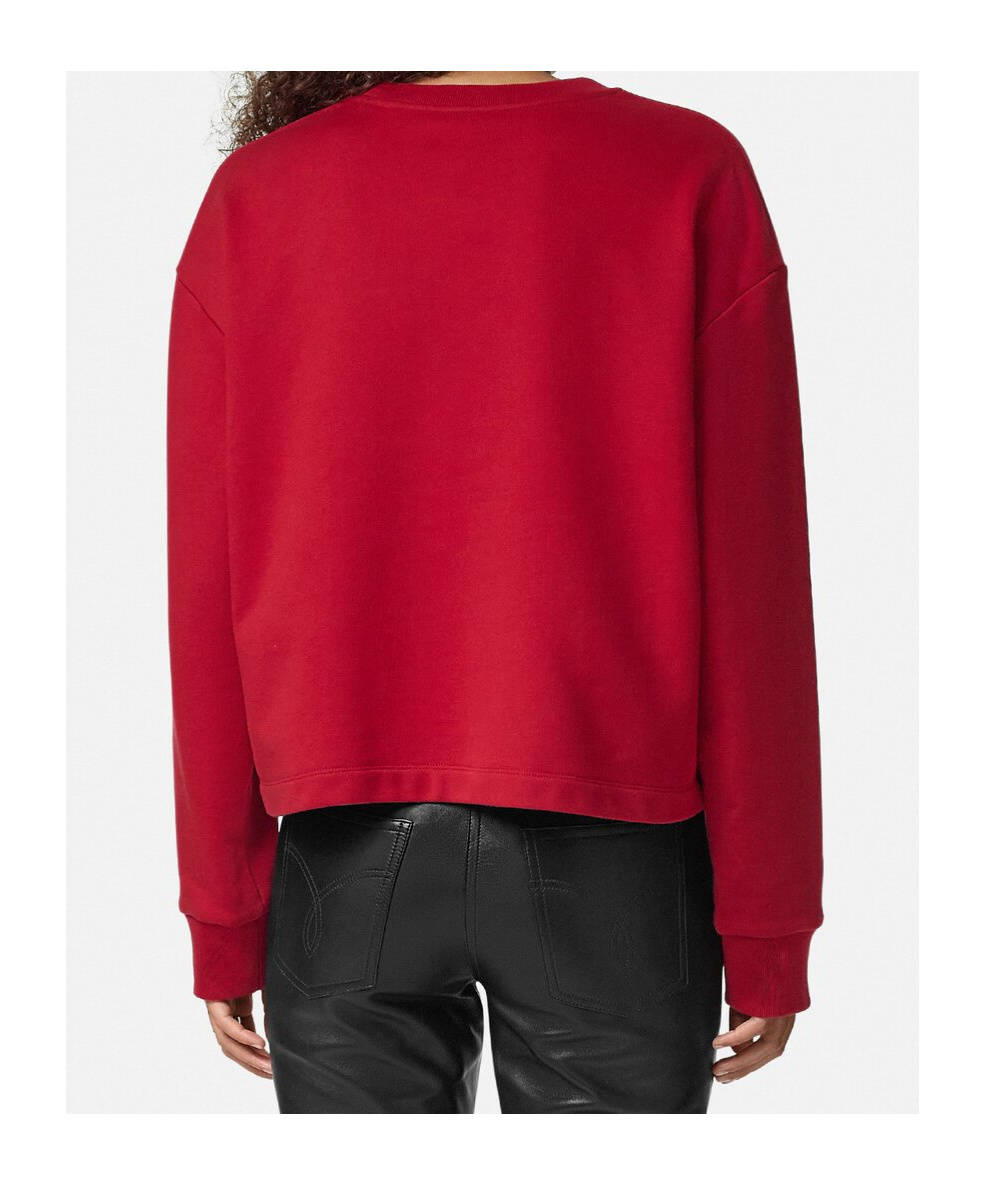 Versace Logo-embellished Sweatshirt In Red