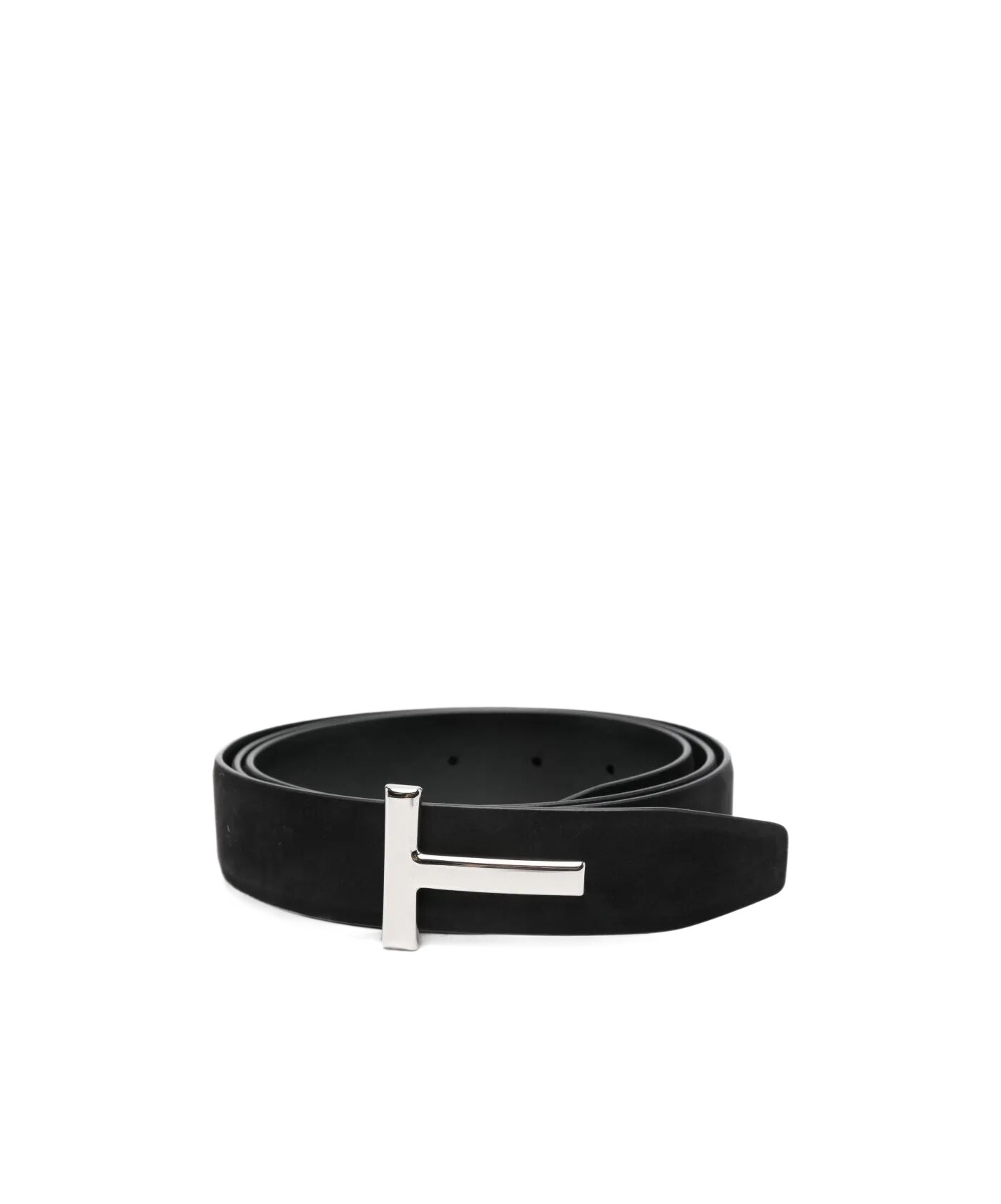 Tom Ford T-buckle Suede Belt Accessories In Black