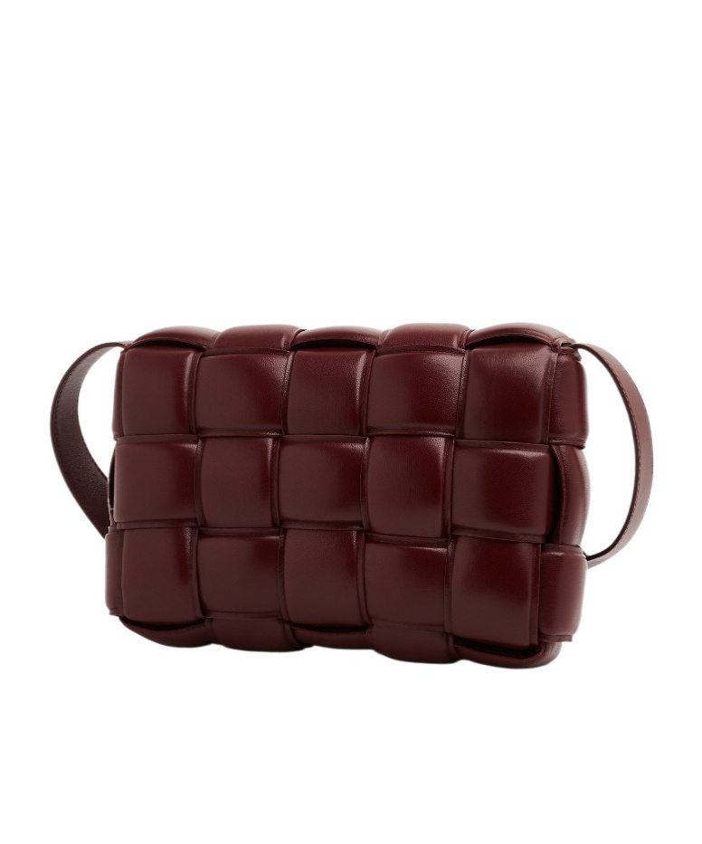 Bottega Veneta Small Padded Cassette Intrecciato Leather Crossbody Bag In Brown