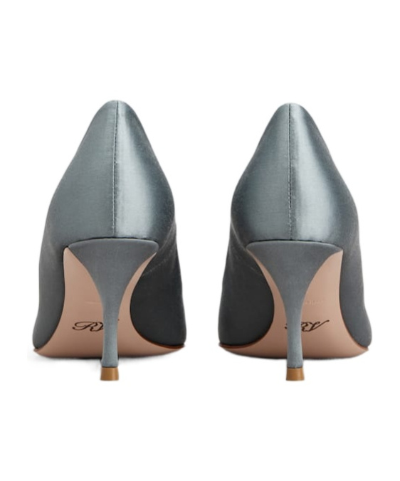 Roger Vivier Efflorescence Crystal-embellished Satin Pumps In Gray