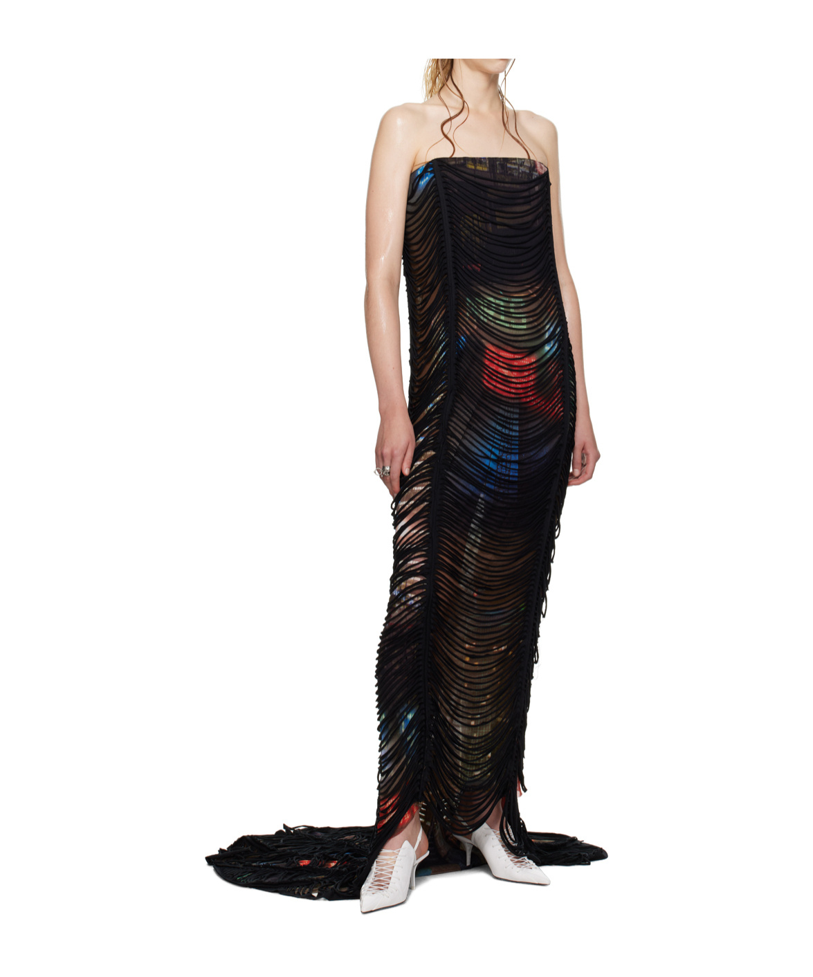Jean Paul Gaultier Paul Gaultier X Shayne Olive Strapless Gown In Black