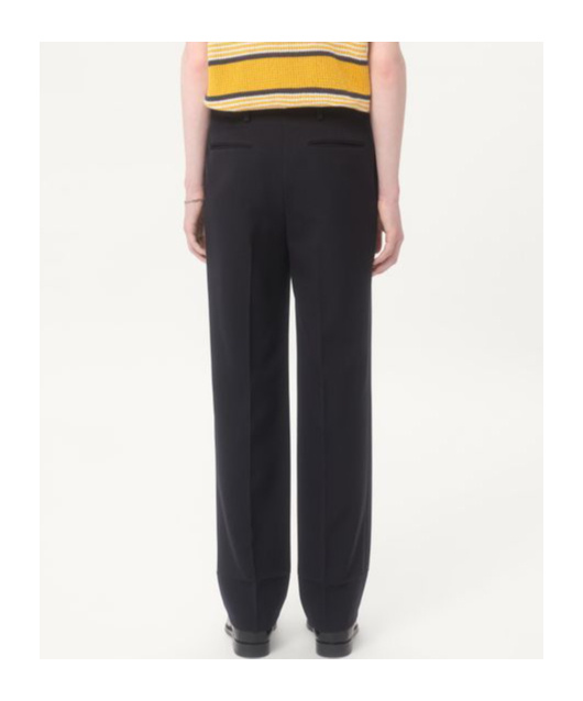 Valentino Virgin Wool Straight Tailored Trousers