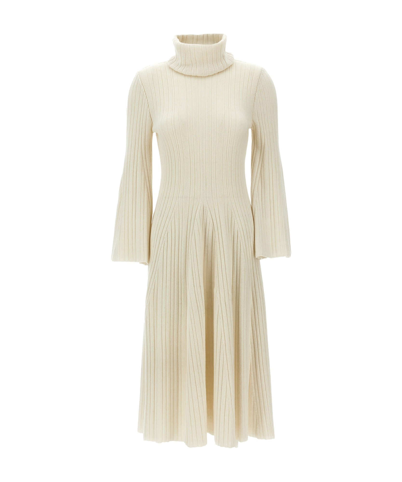 Antonino Valenti High-necked Long-sleeved Dress In Nude