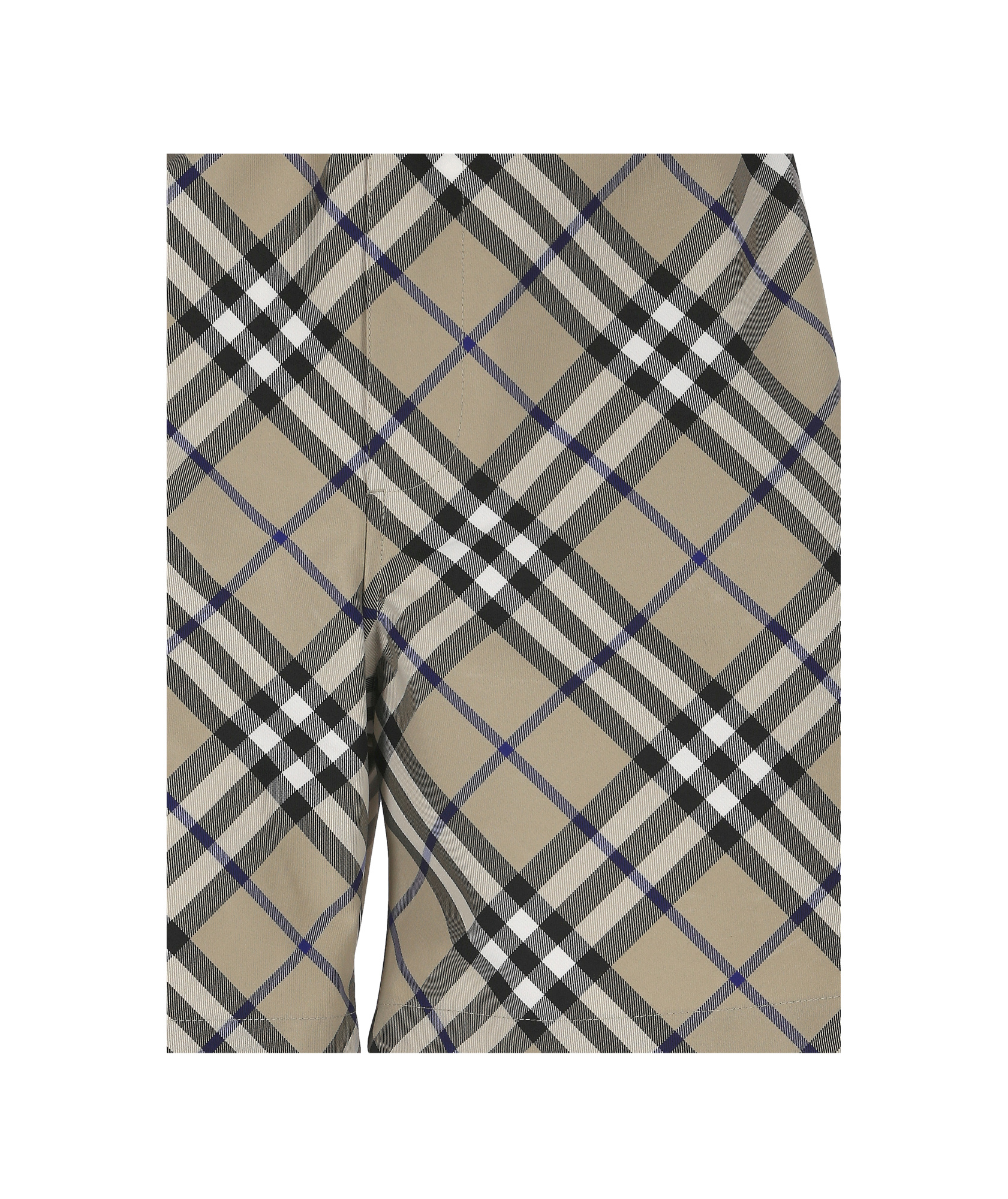 Burberry Check-pattern Shorts In Nude