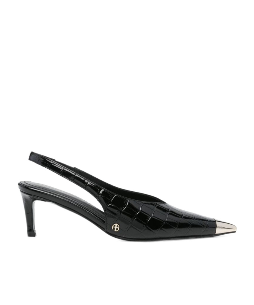 Shop Anine Bing Pointed High-heeled Sandals In Black