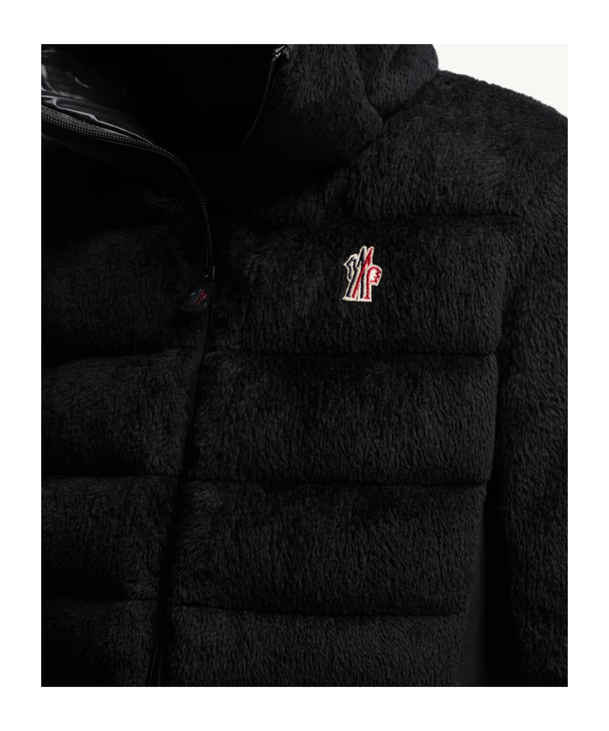 Moncler Polartec Padded Hoodie In Black