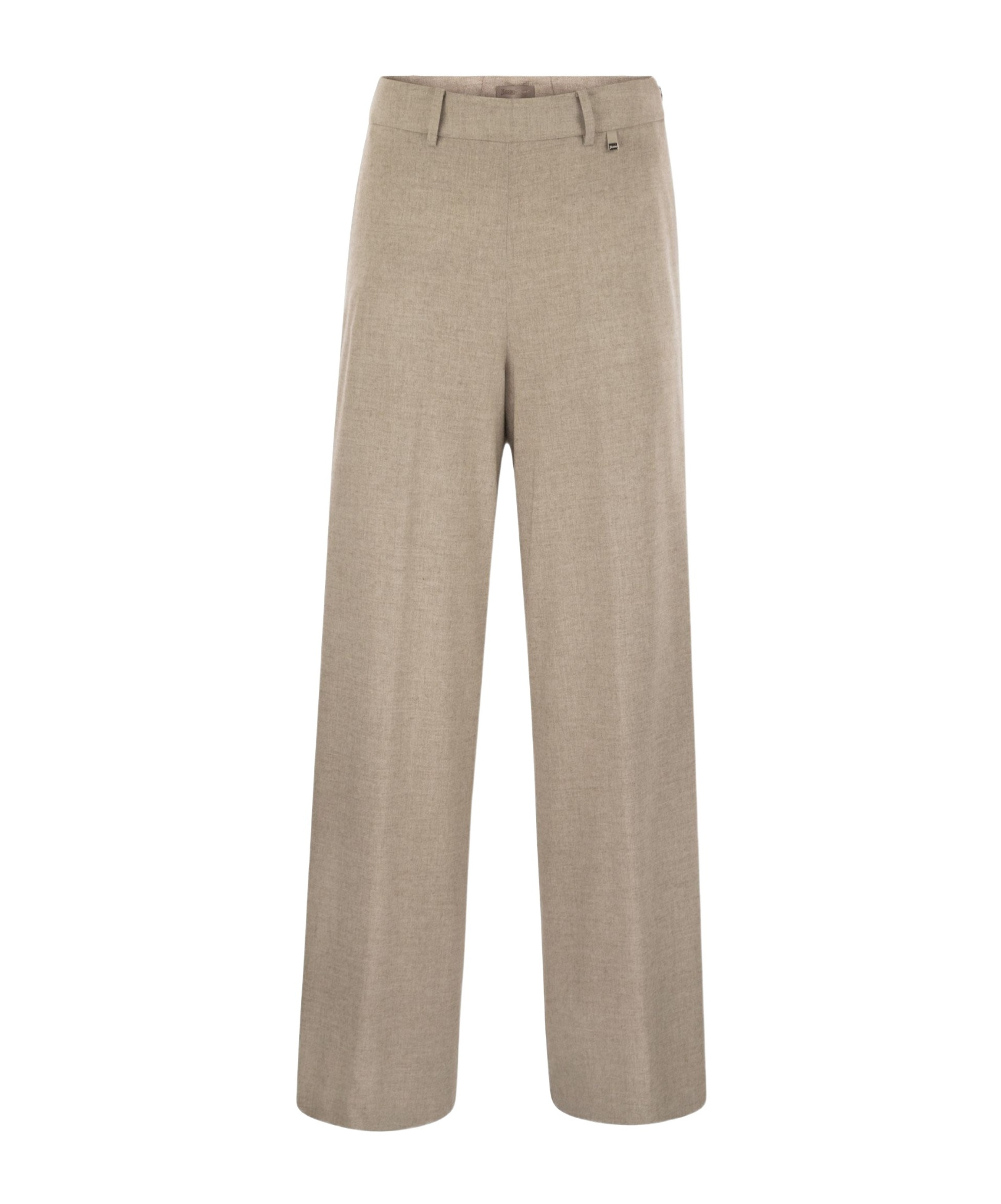 Herno Women Resort Trousers In Melange Fabric In Brown