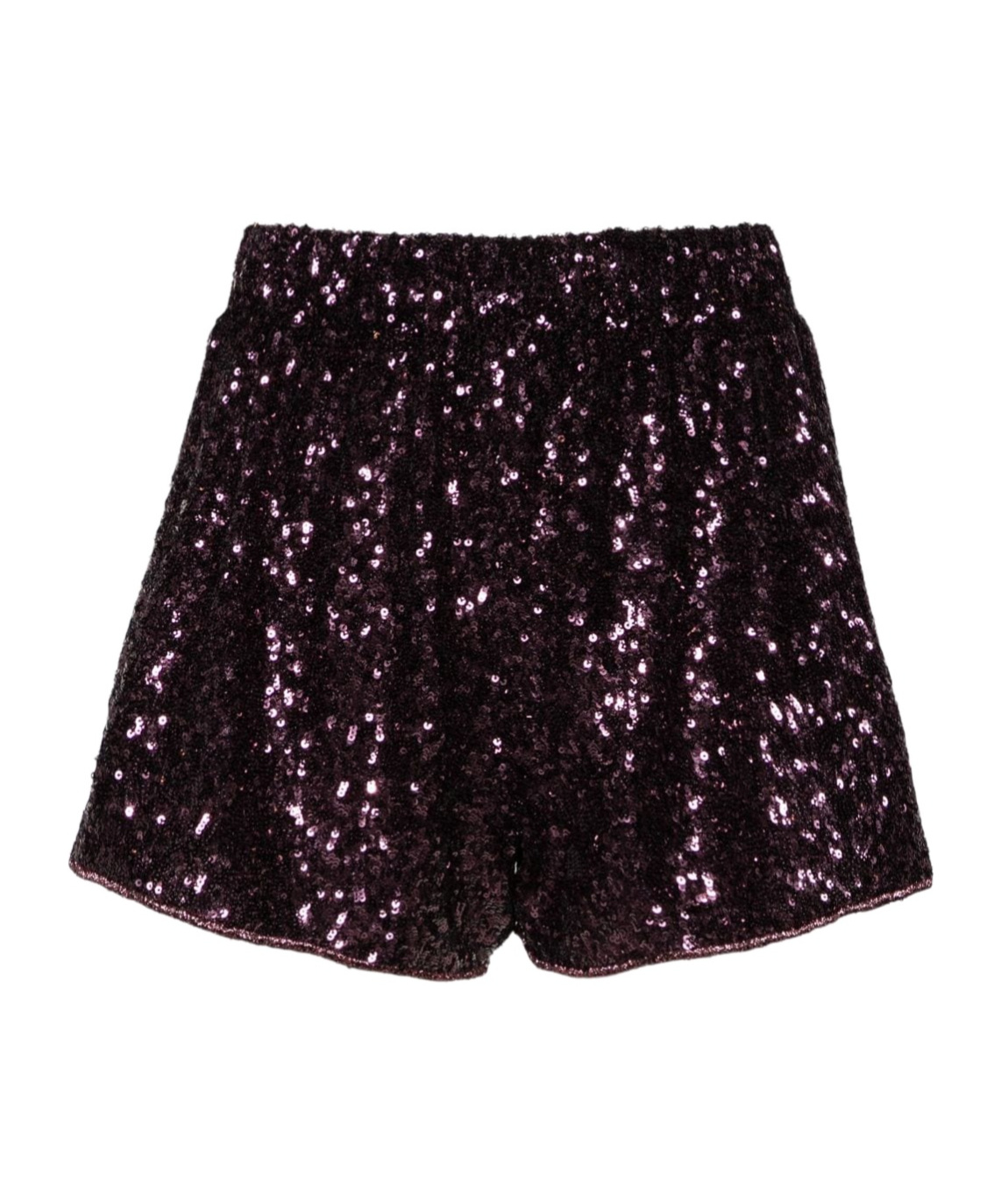 Shop Oseree Sequinned Short Shorts In Black