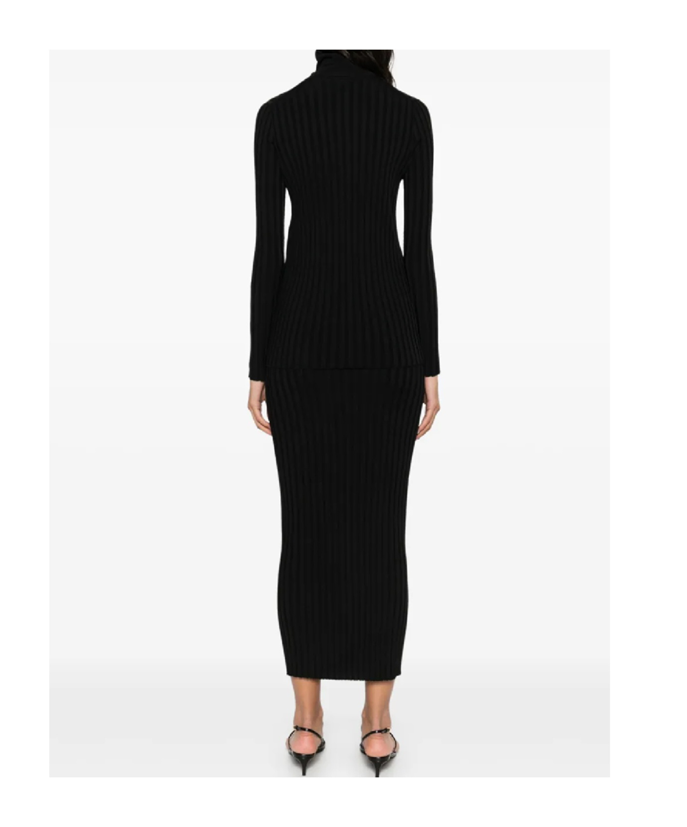 Fabiana Filippi Ribbed-knit Cardigan In Black