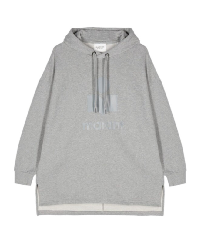 Isabel Marant Shanon Mélange-effect Hoodie In Gray