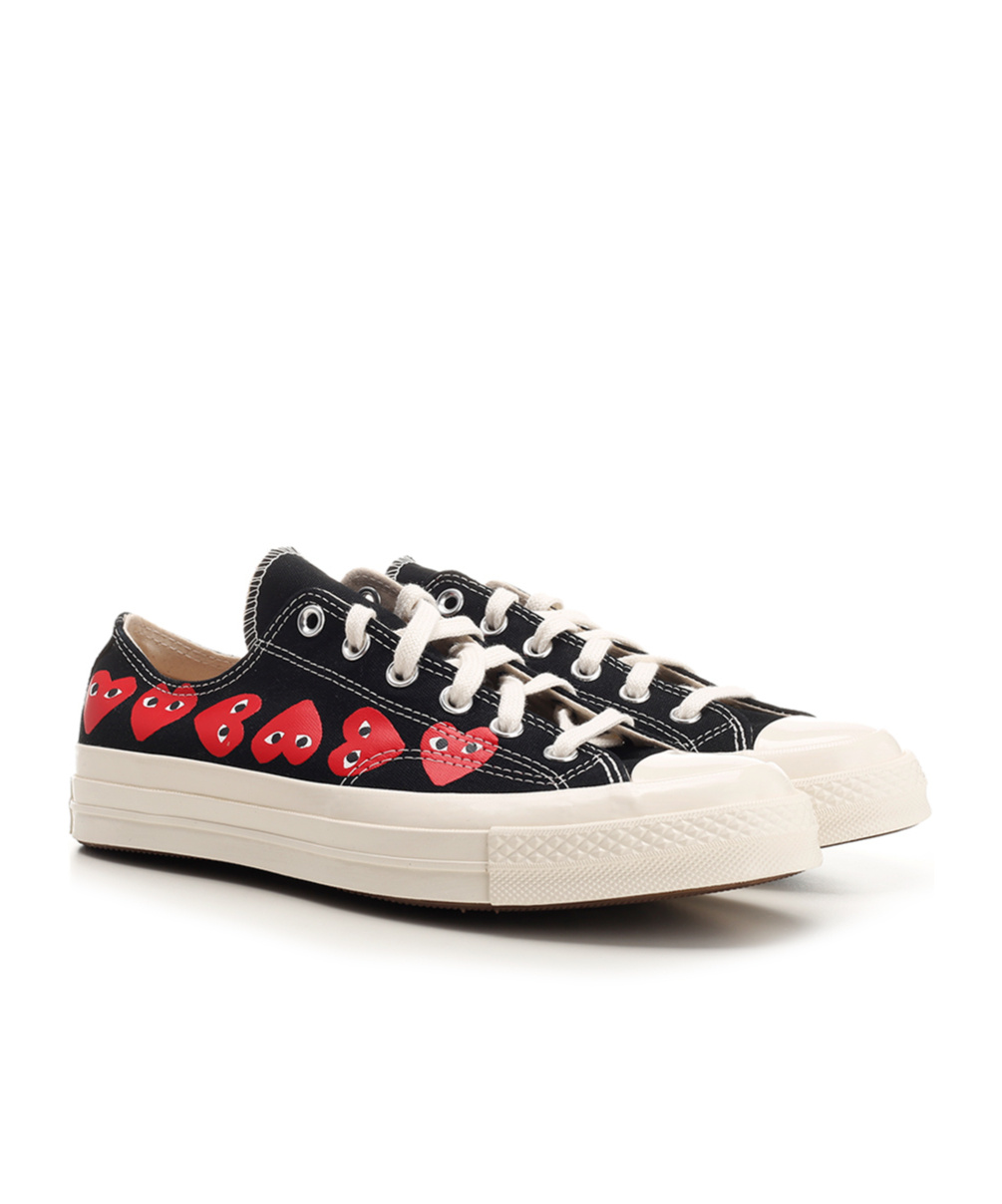 Comme Des Garçons Play X Converse Lace-up Low-cut Skate Shoes In White