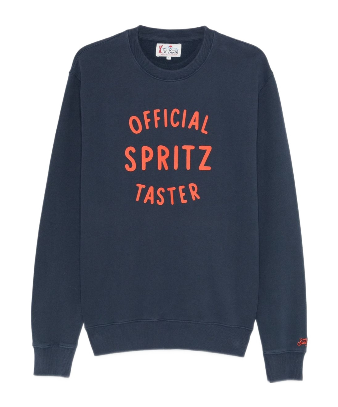 Mc2 Saint Barth Blue Crewneck Graphic Sweatshirt In Blue