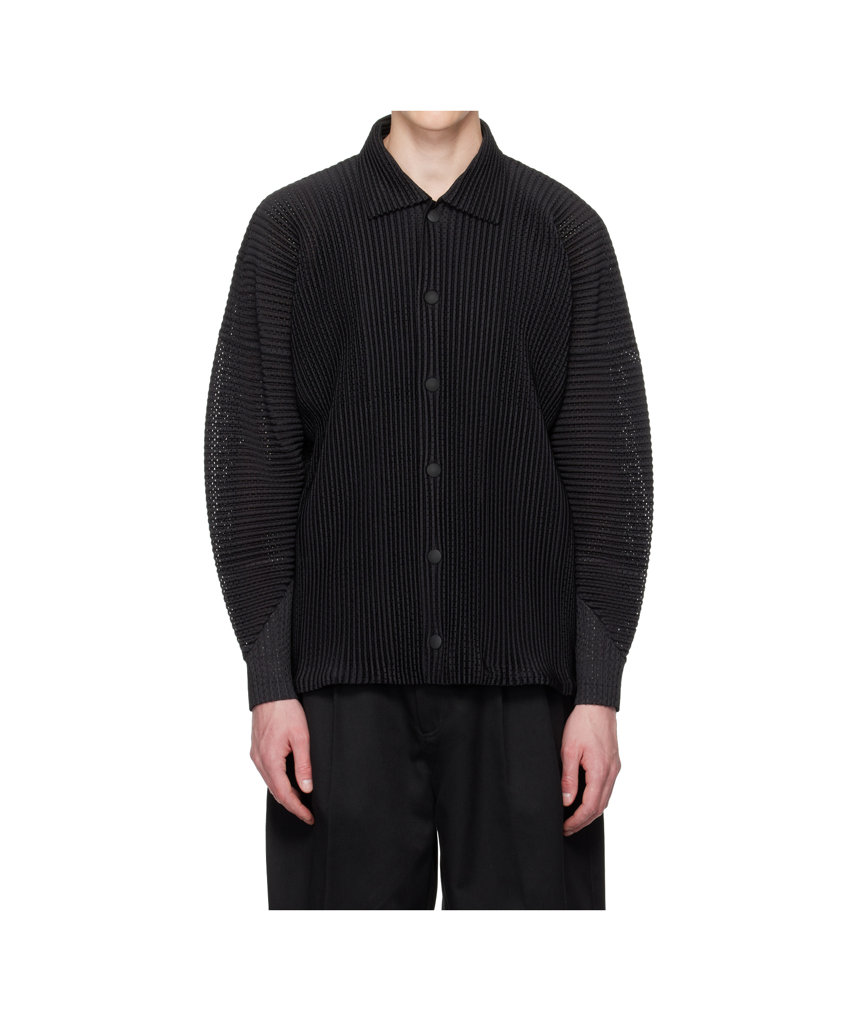 Issey Miyake Lapel Long Sleeve Shirt