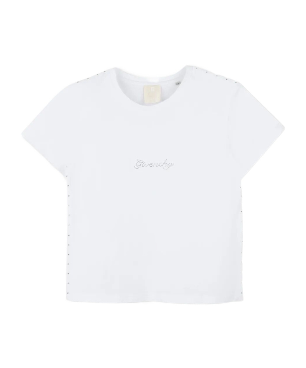 Givenchy Rhinestone-logo Cotton T-shirt In White