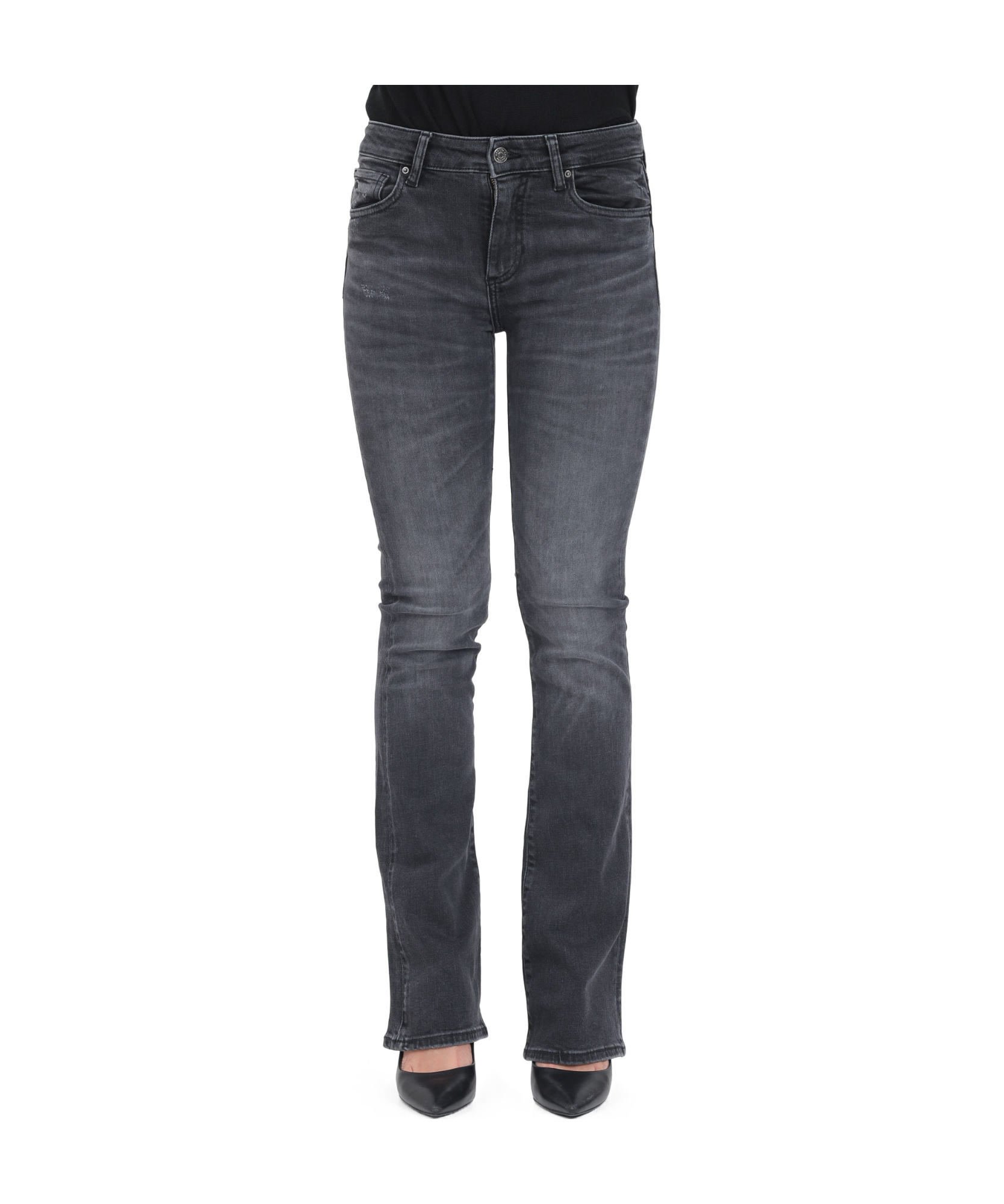 Armani Exchange Belt-loop Jeans In Black