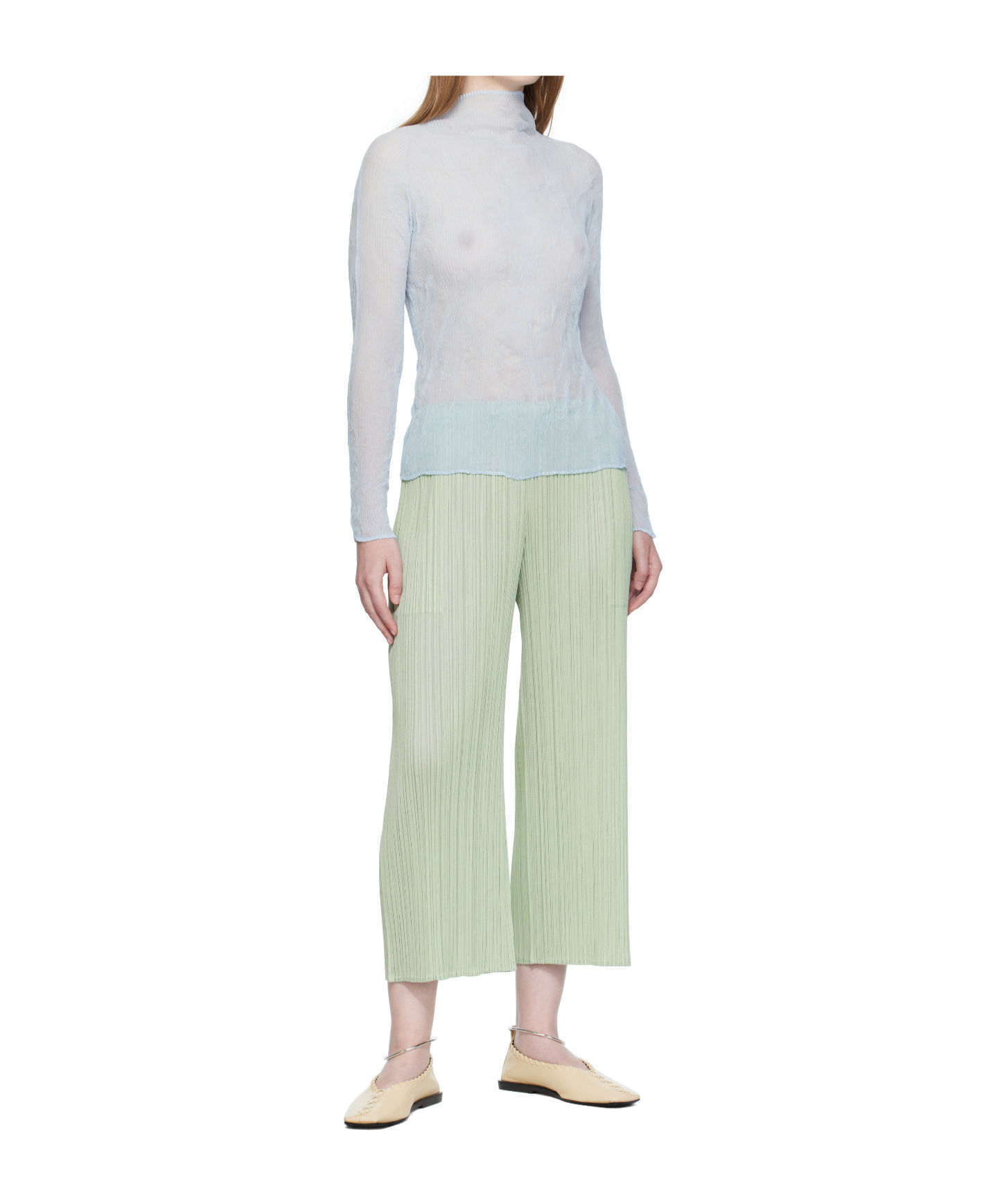 Issey Miyake Green Monthly Colors June Trousers In Green