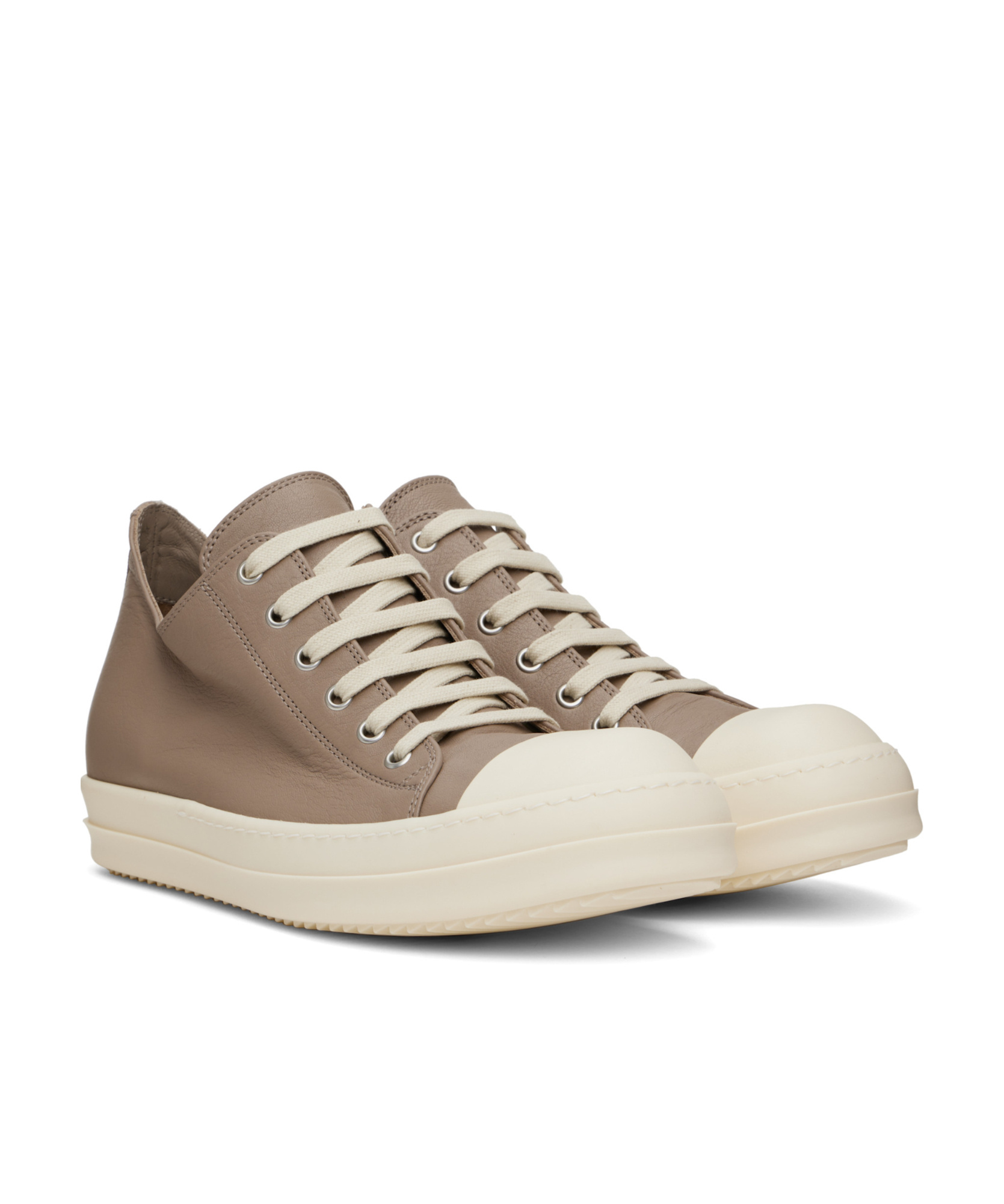 Rick Owens Low Sneakers In Nude
