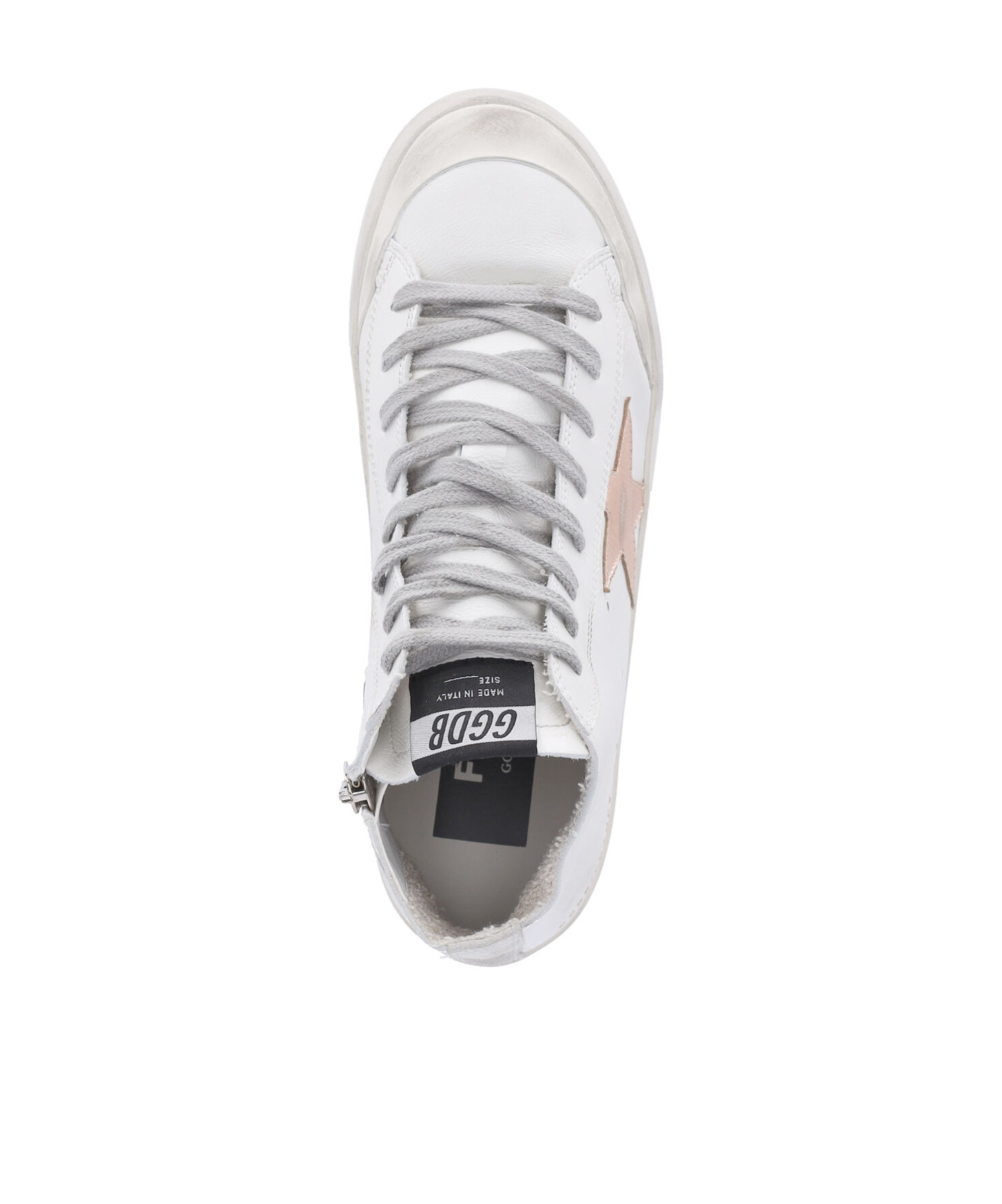 Golden Goose Lace-up High-top Casual Shoes In White