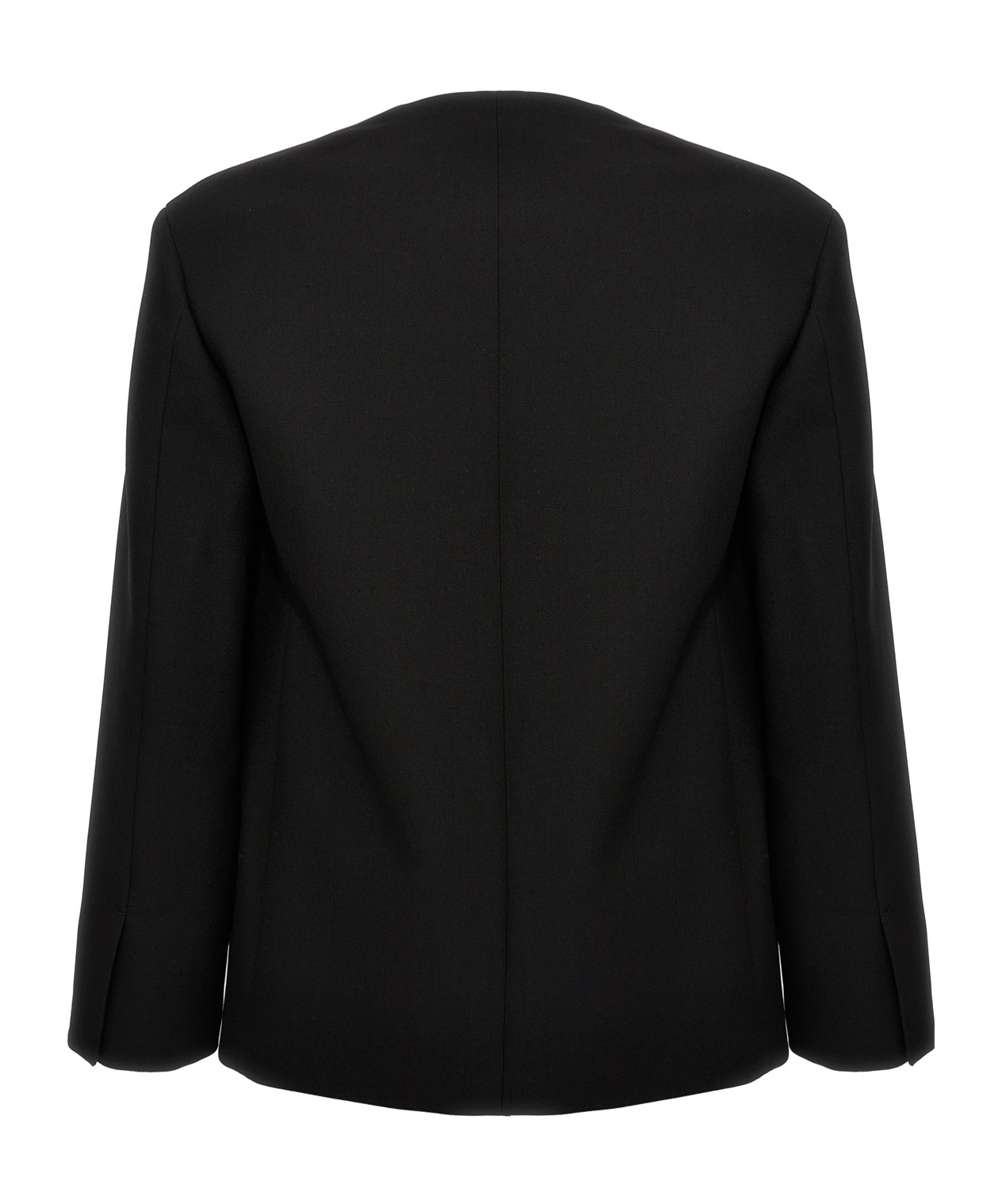 Jil Sander Textured Wool Blazer In Black