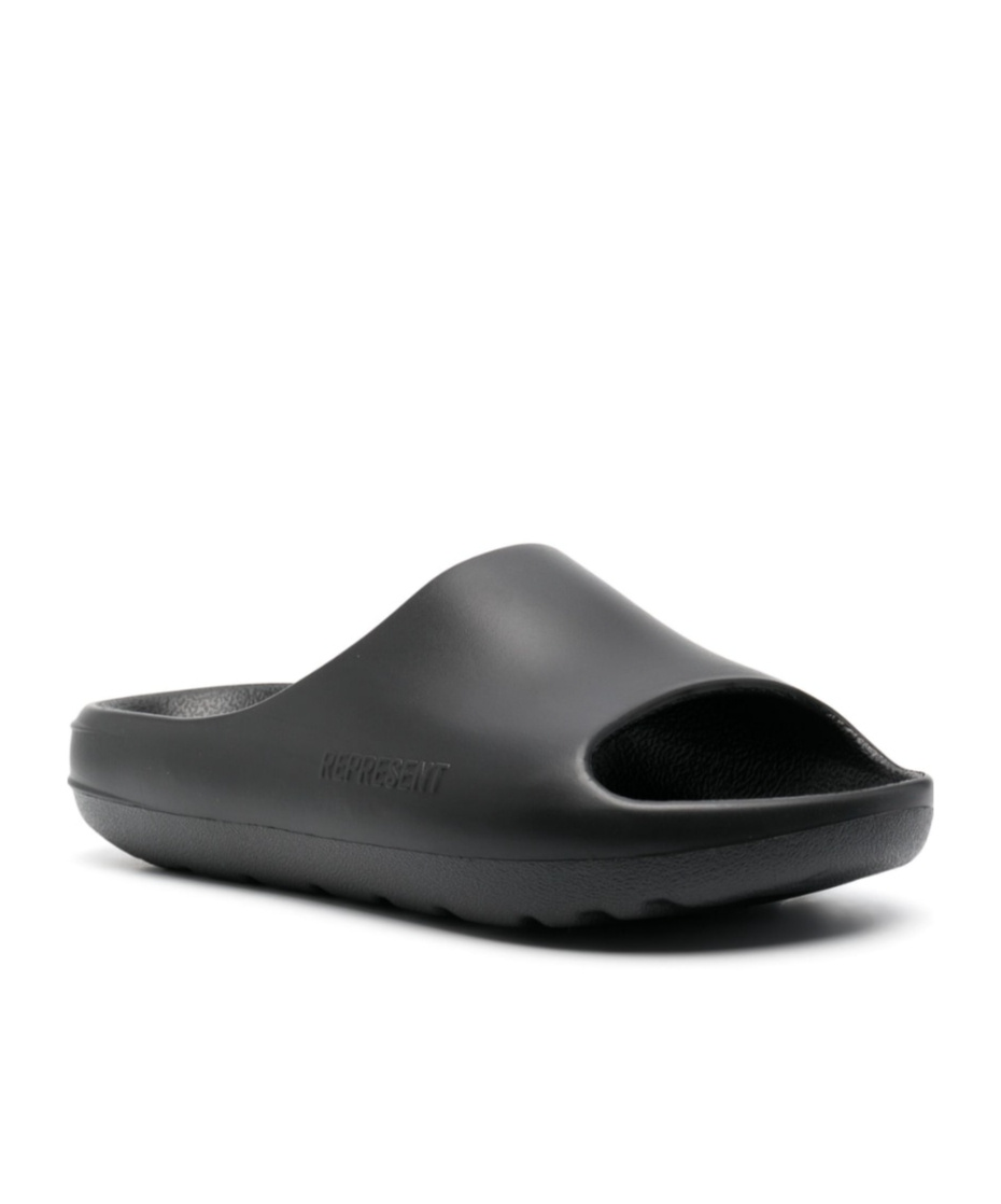 Represent Side Engraved-logo Slides In Black