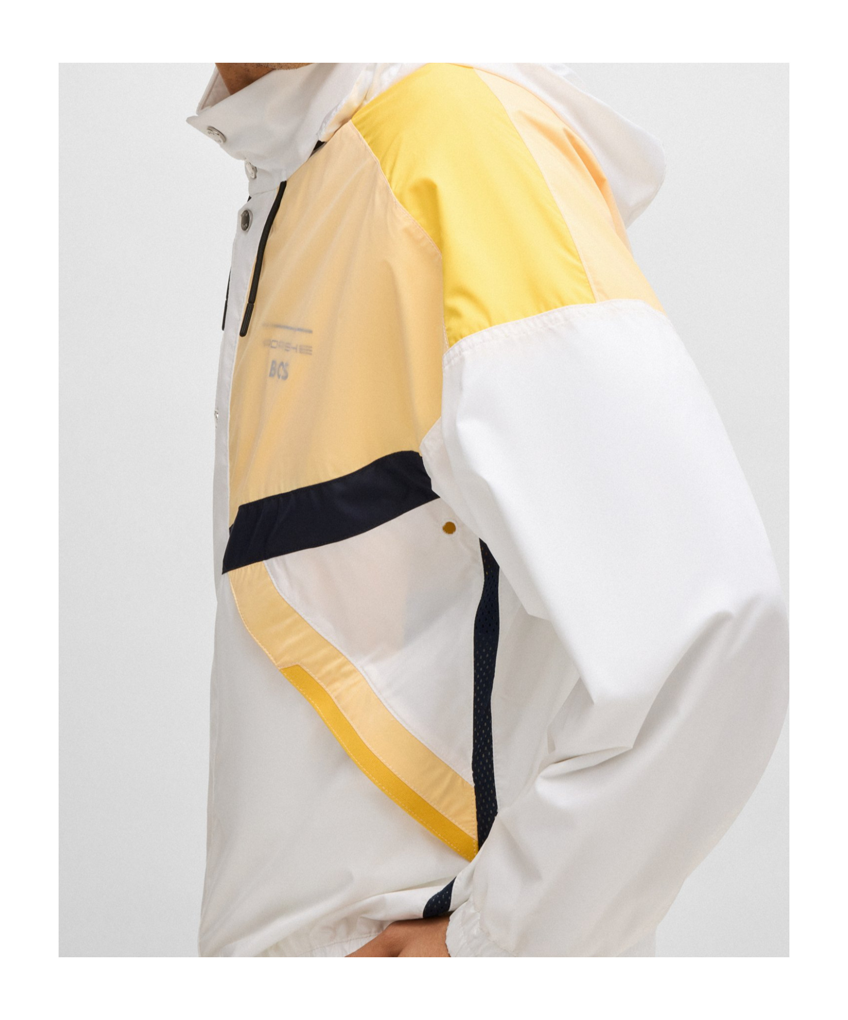 Hugo Boss Porsche X Boss Water-repellent Jacket With Colour-blocking In White