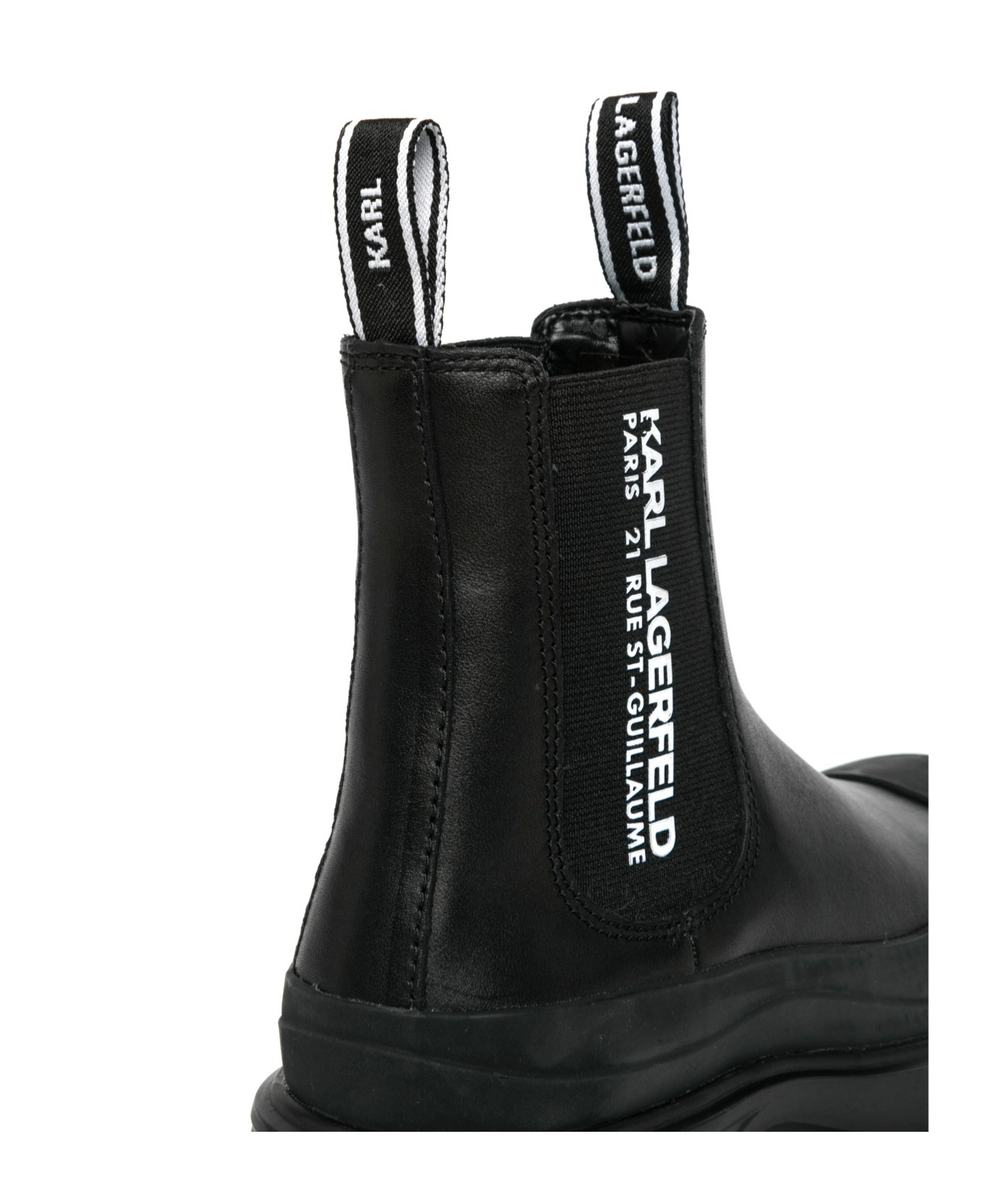 Karl Lagerfeld Thick Sole Short Boot In Black