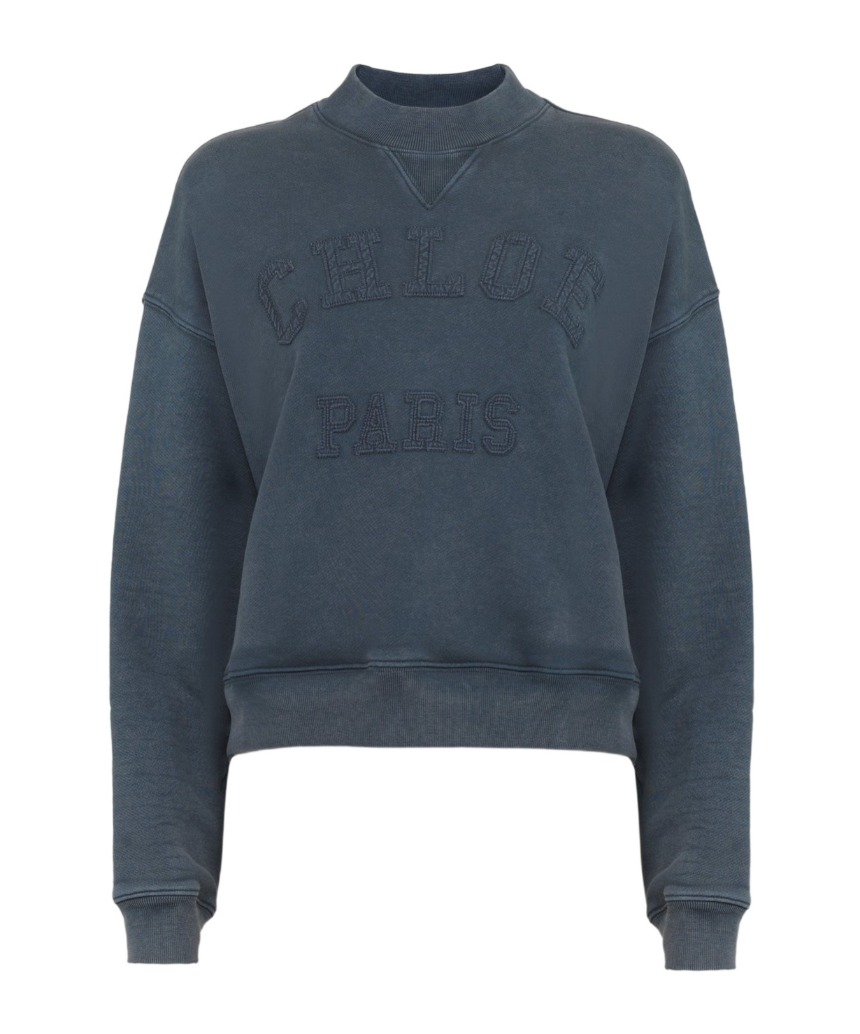 Shop Chloé Logo-embroidered Sweatshirt In Black
