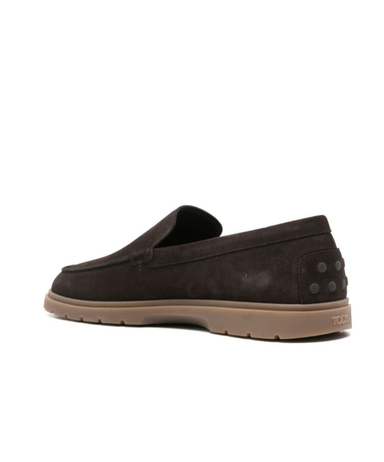 Shop Tod's Round-toe Slip-on Loafers In Black