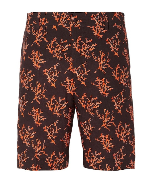 Fendi Brown Linen Shorts In Brown
