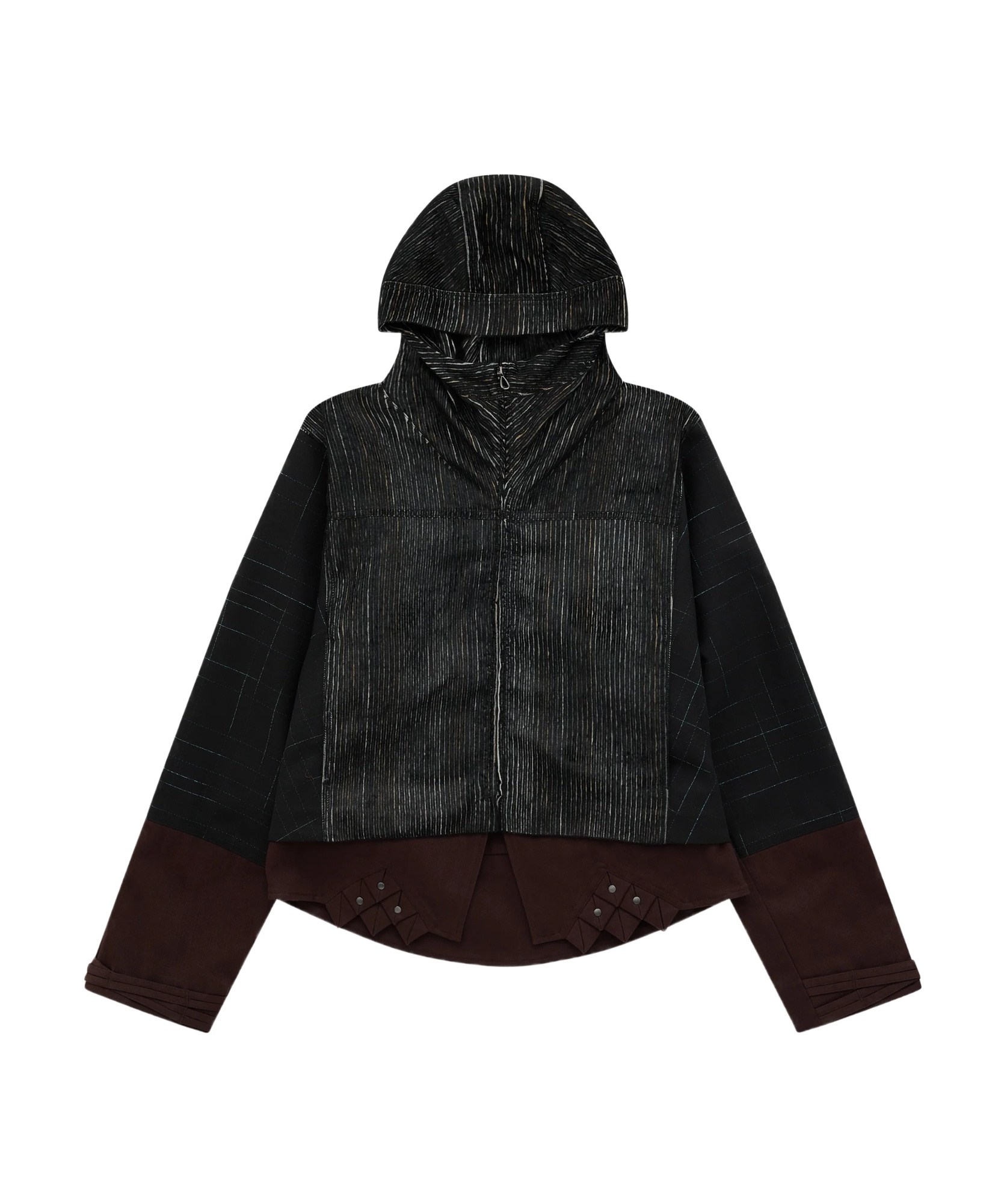 Kiko Kostadinov Estike Hooded Silk-blend Jacket In Black