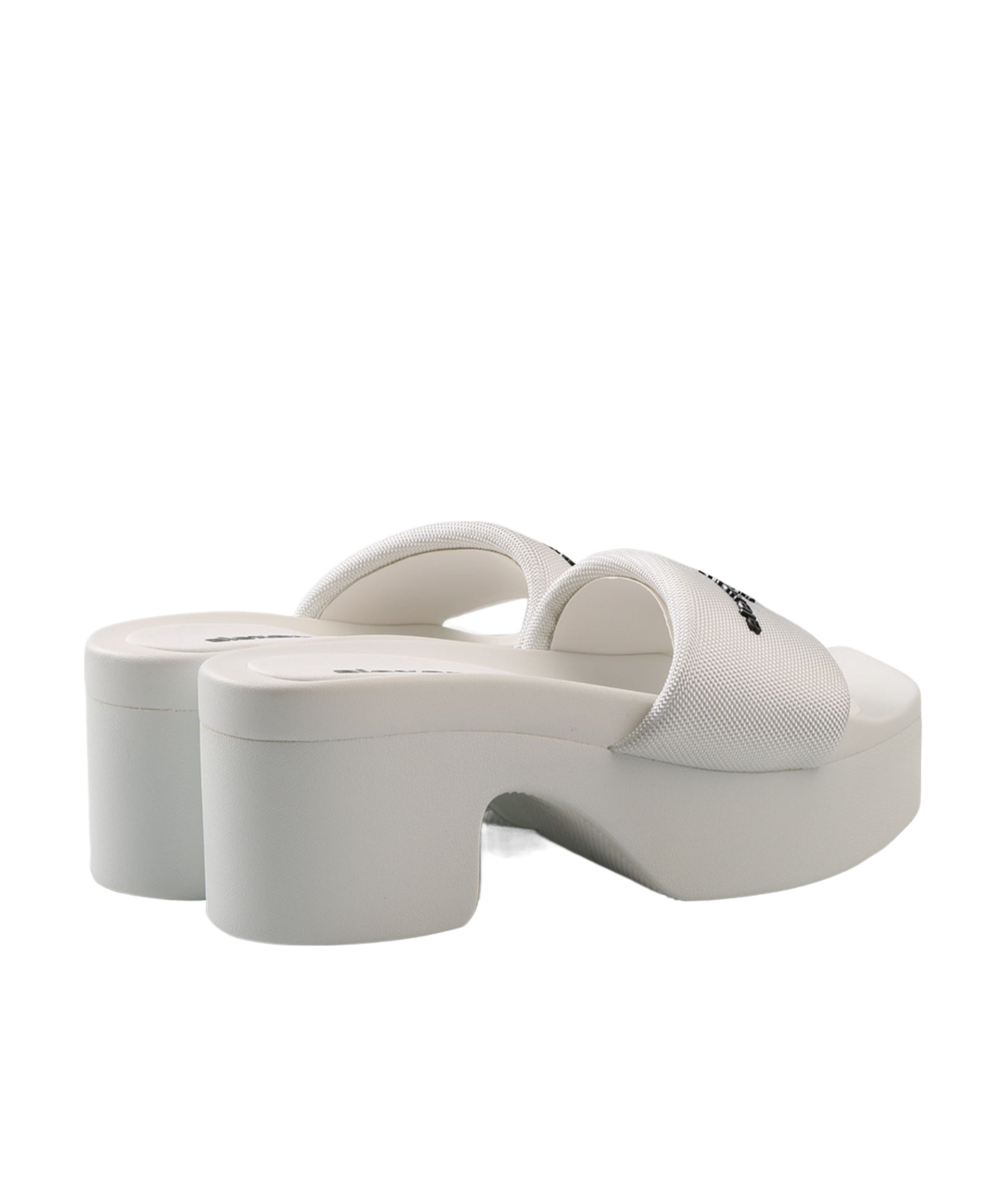 Shop Alexander Wang Platform Slides In White