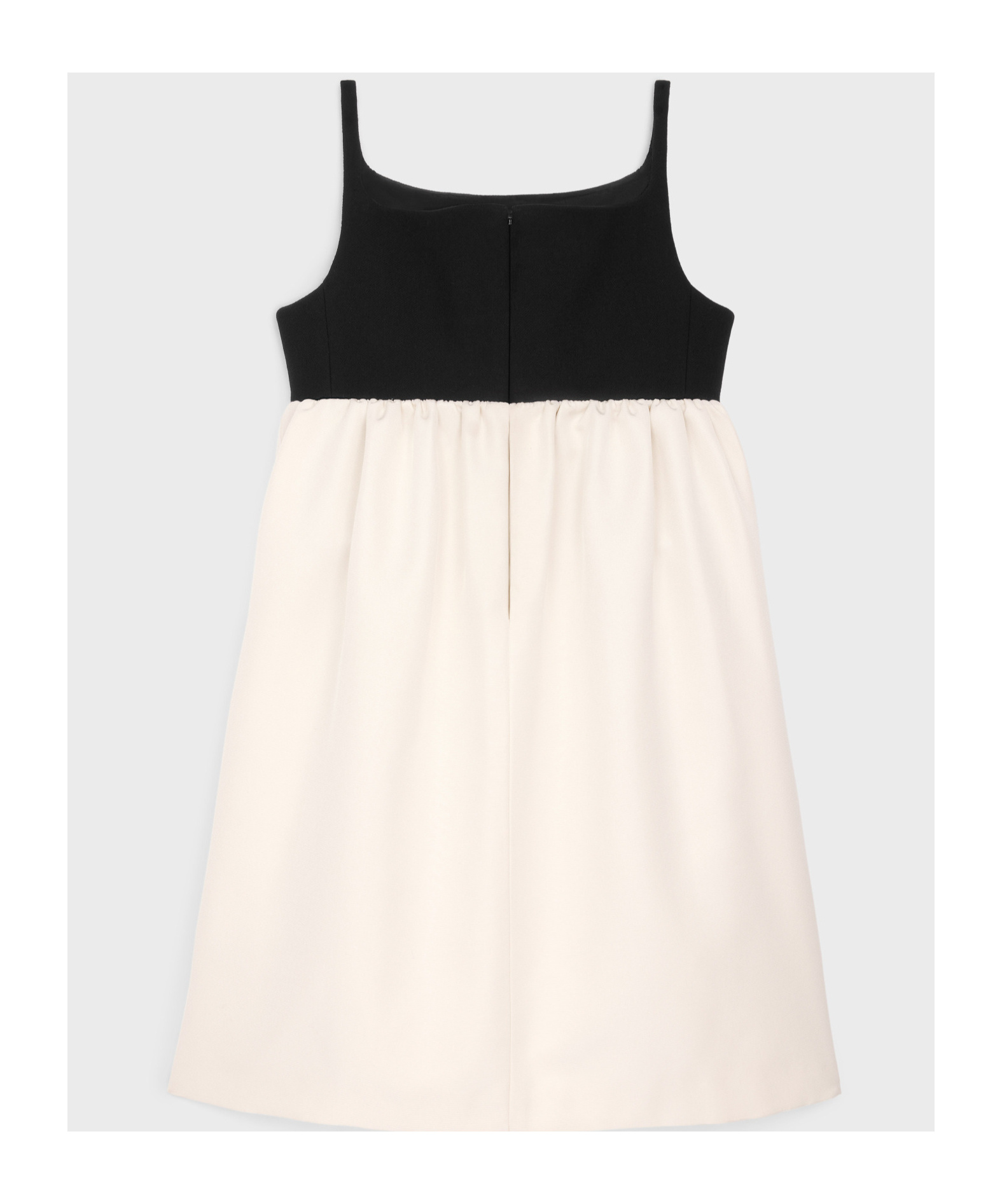 Celine Muguet Double Wool Crepe Dress In Black