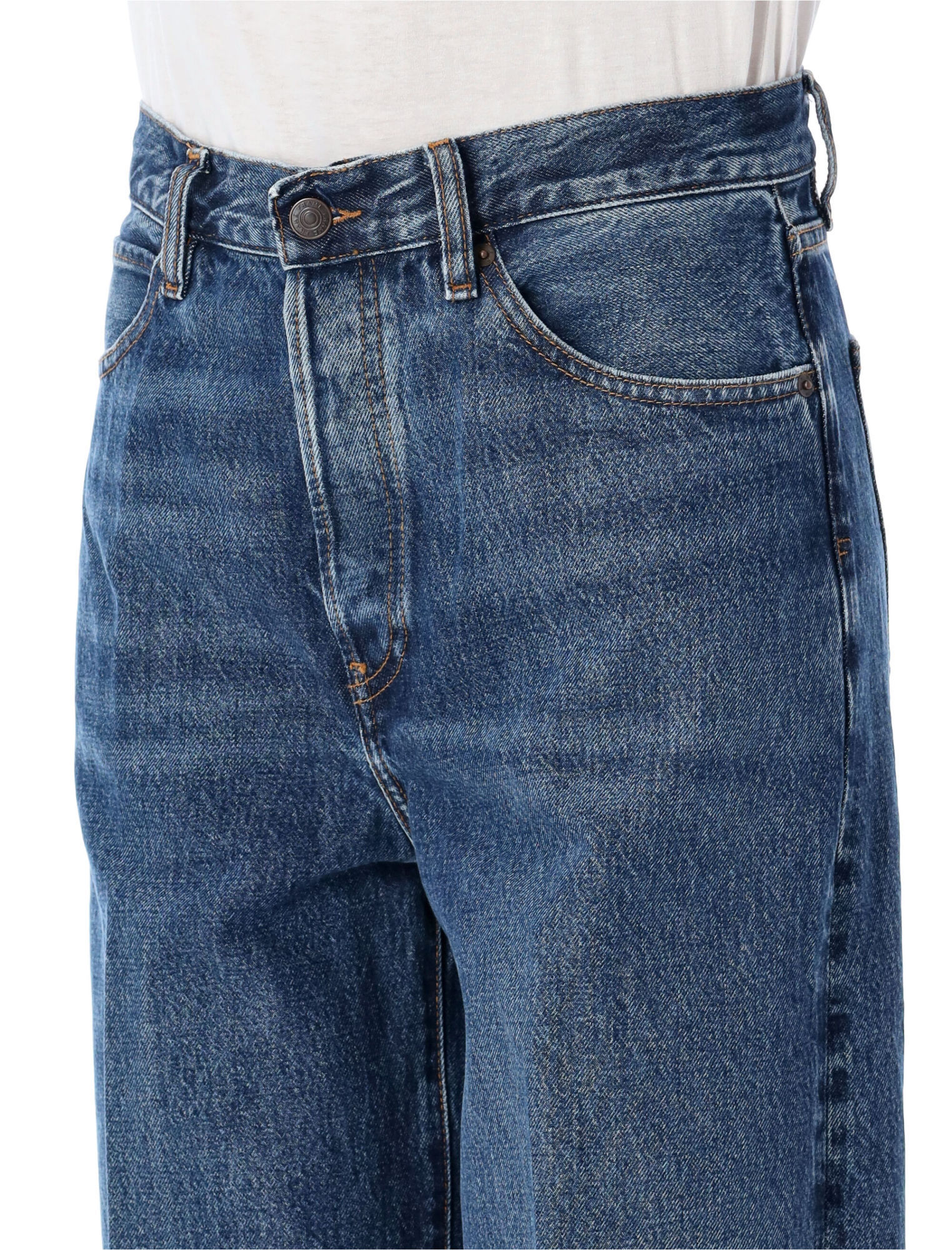 Frame High-rise Wide-leg Jeans In Blue
