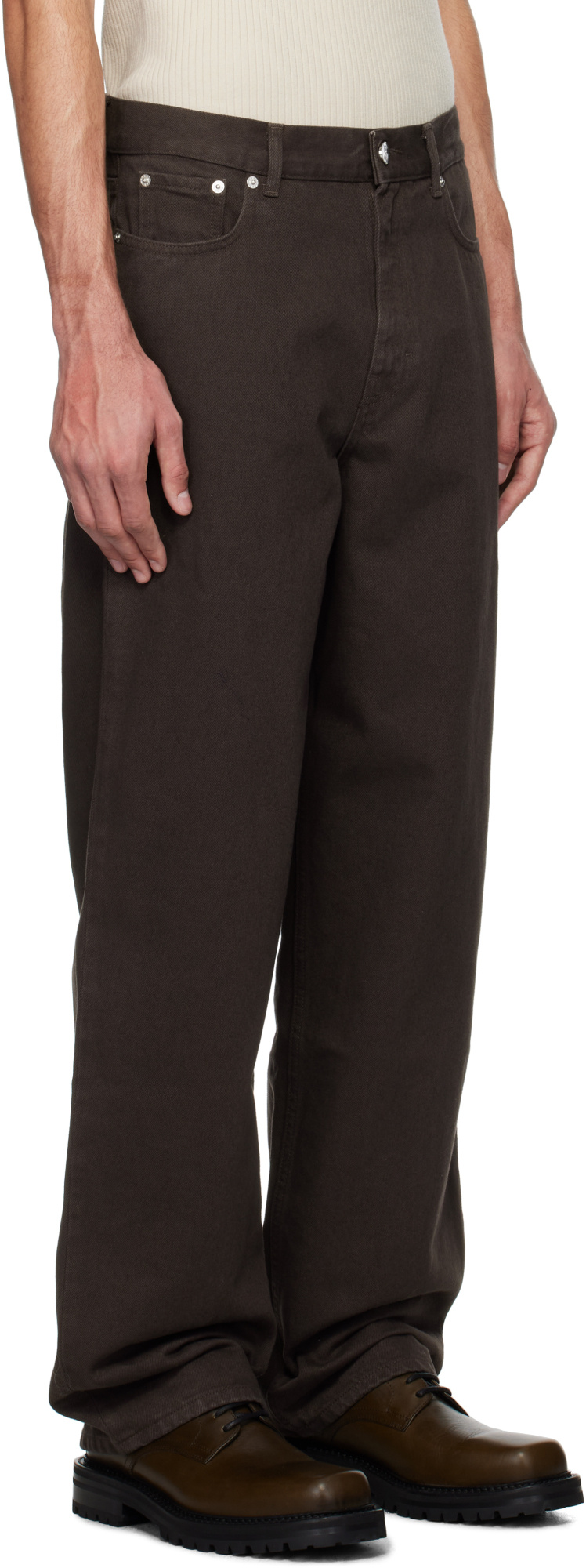 Séfr Wide Cut Jeans Clothing In Brown
