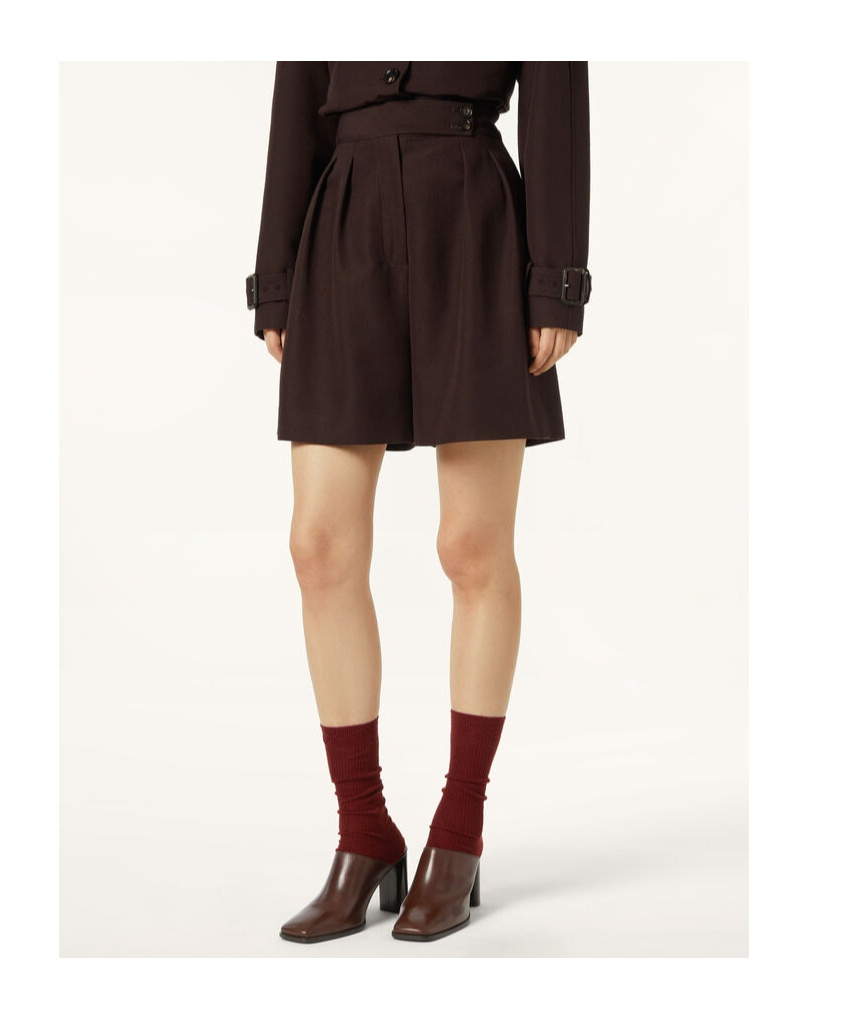 Loro Piana Dorin Pleated Bermuda Silk Shorts