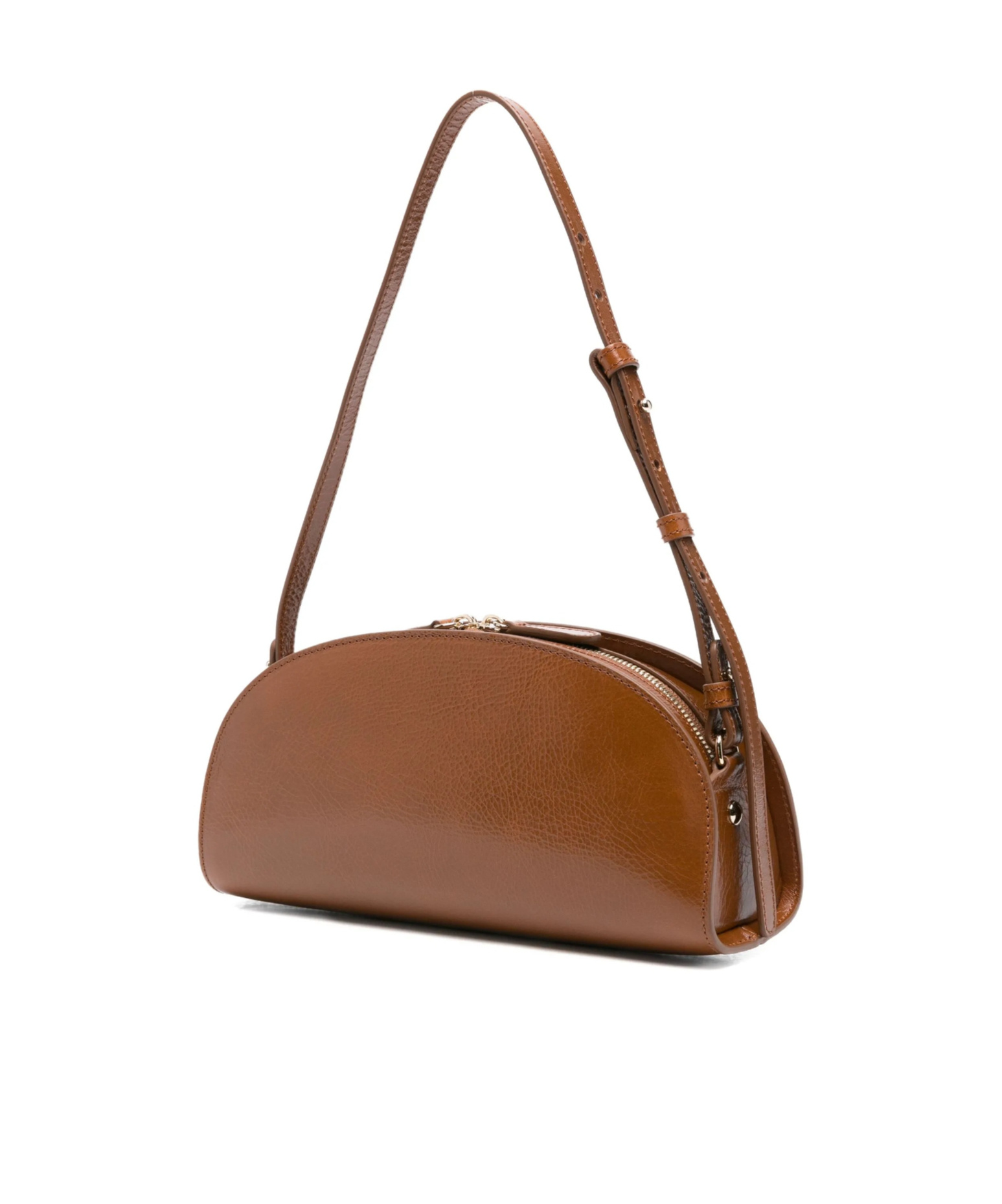 Apc A.p.c. Sac Demi Lune Shoulder In Brown