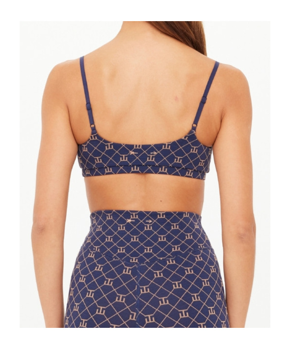 The Upside Ezra Patterned Performance Bra In Yellow