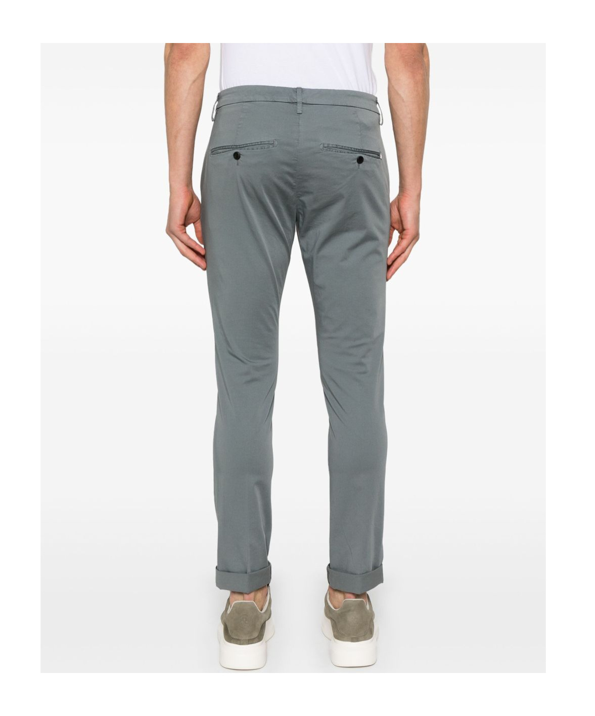Dondup Grey Gaubert Chinos Pants In Gray