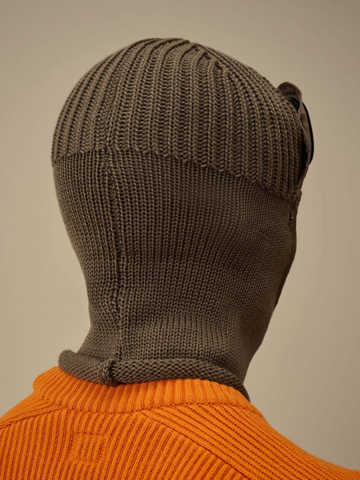 C.p. Company Merino Wool Balaclava Goggle Lenses In Gray