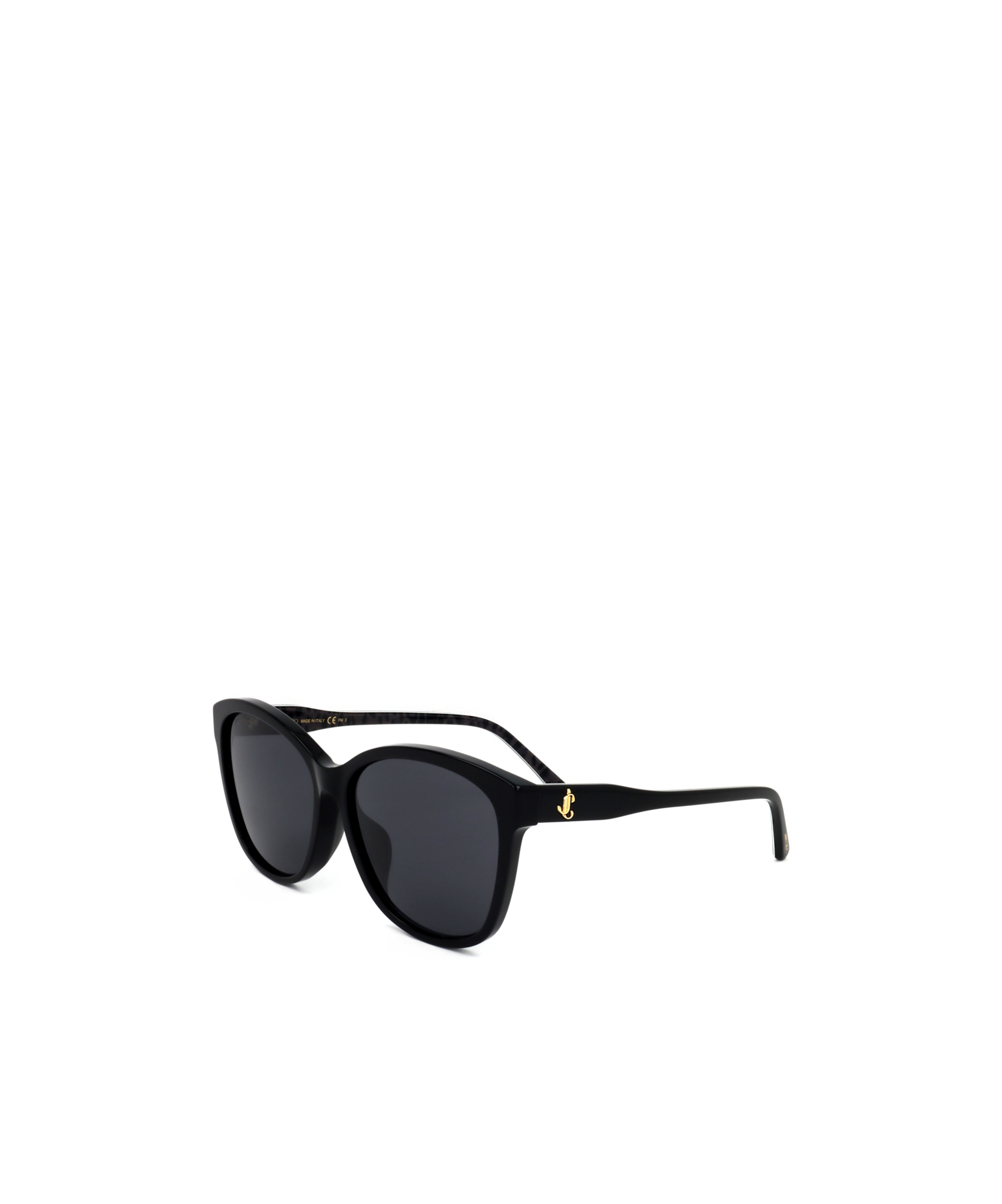Jimmy Choo Geometric Frame Sunglasses In Black