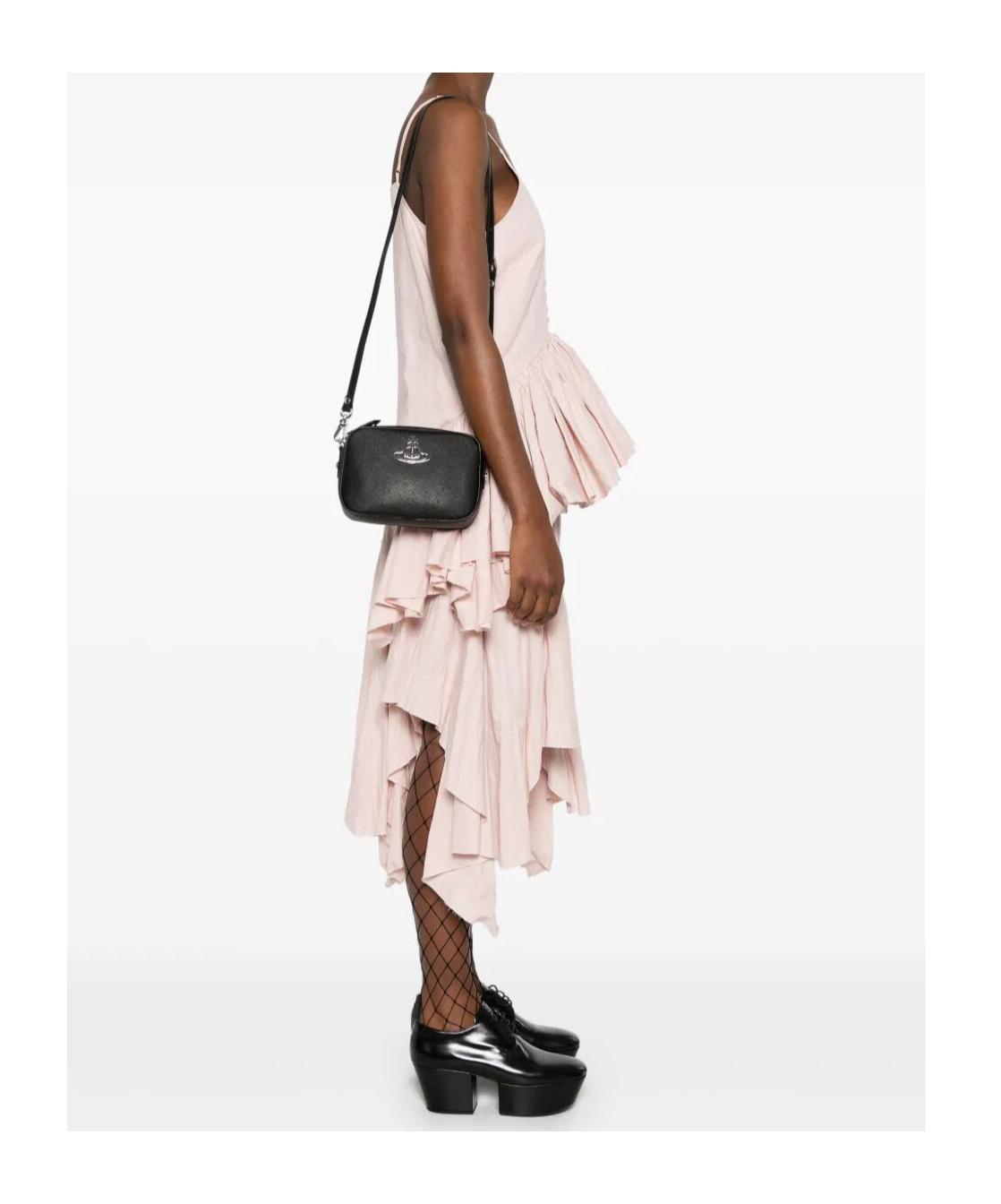 Vivienne Westwood Anna Crossbody Bag In Synthetic Leather In Black