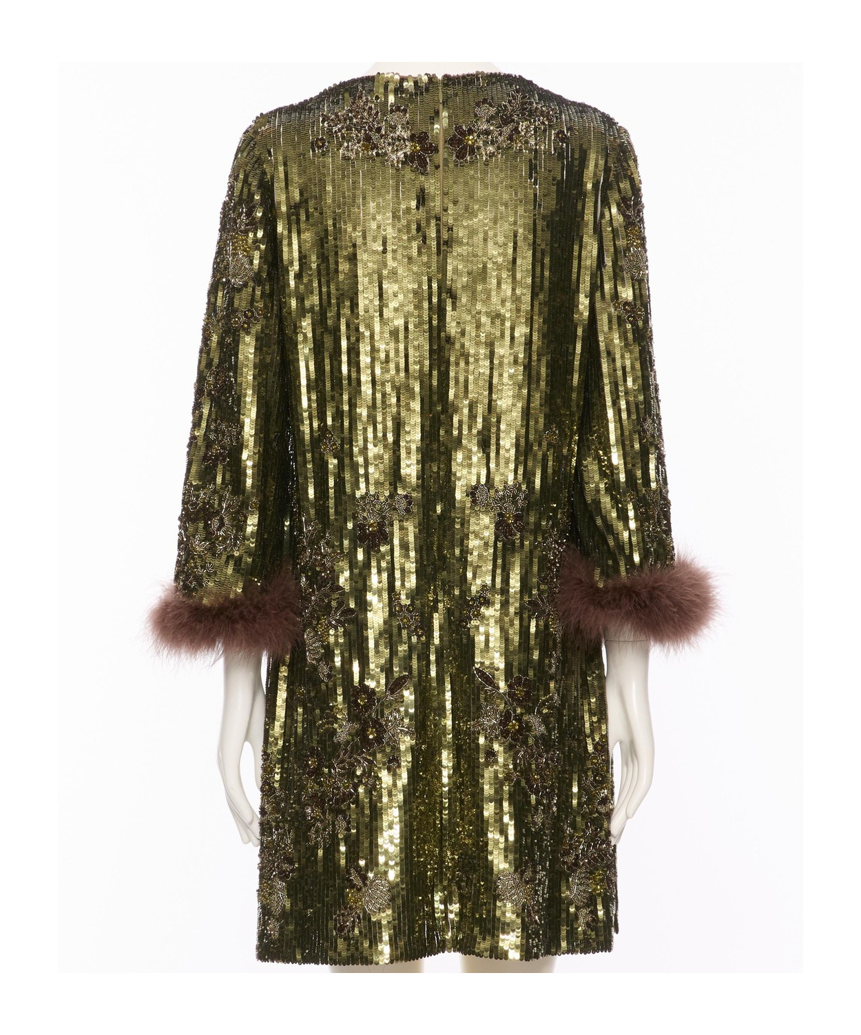 Valentino V-neck Dress In Green