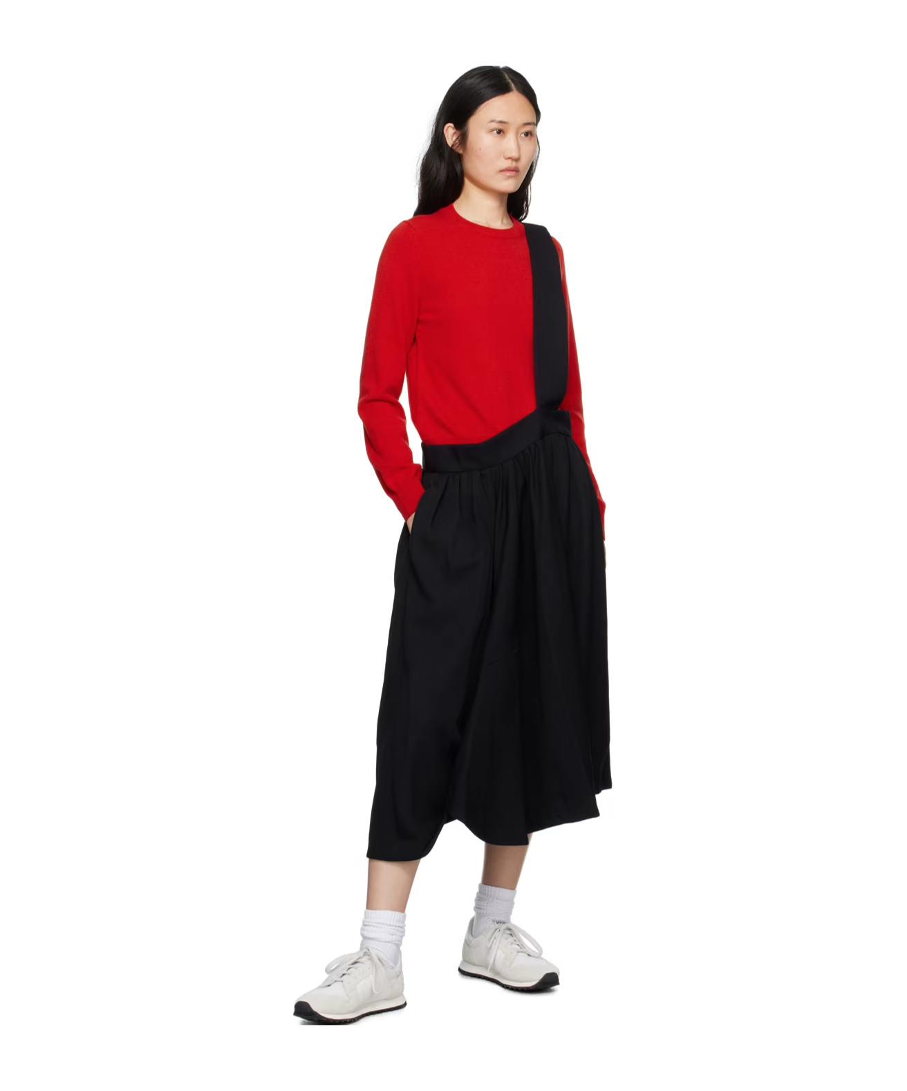 Comme Des Garçons Pleated Medium-length Skirt In Black