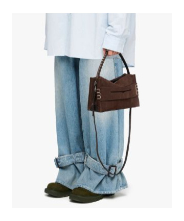 Jw Anderson Buckled Cuff Jeans In Blue