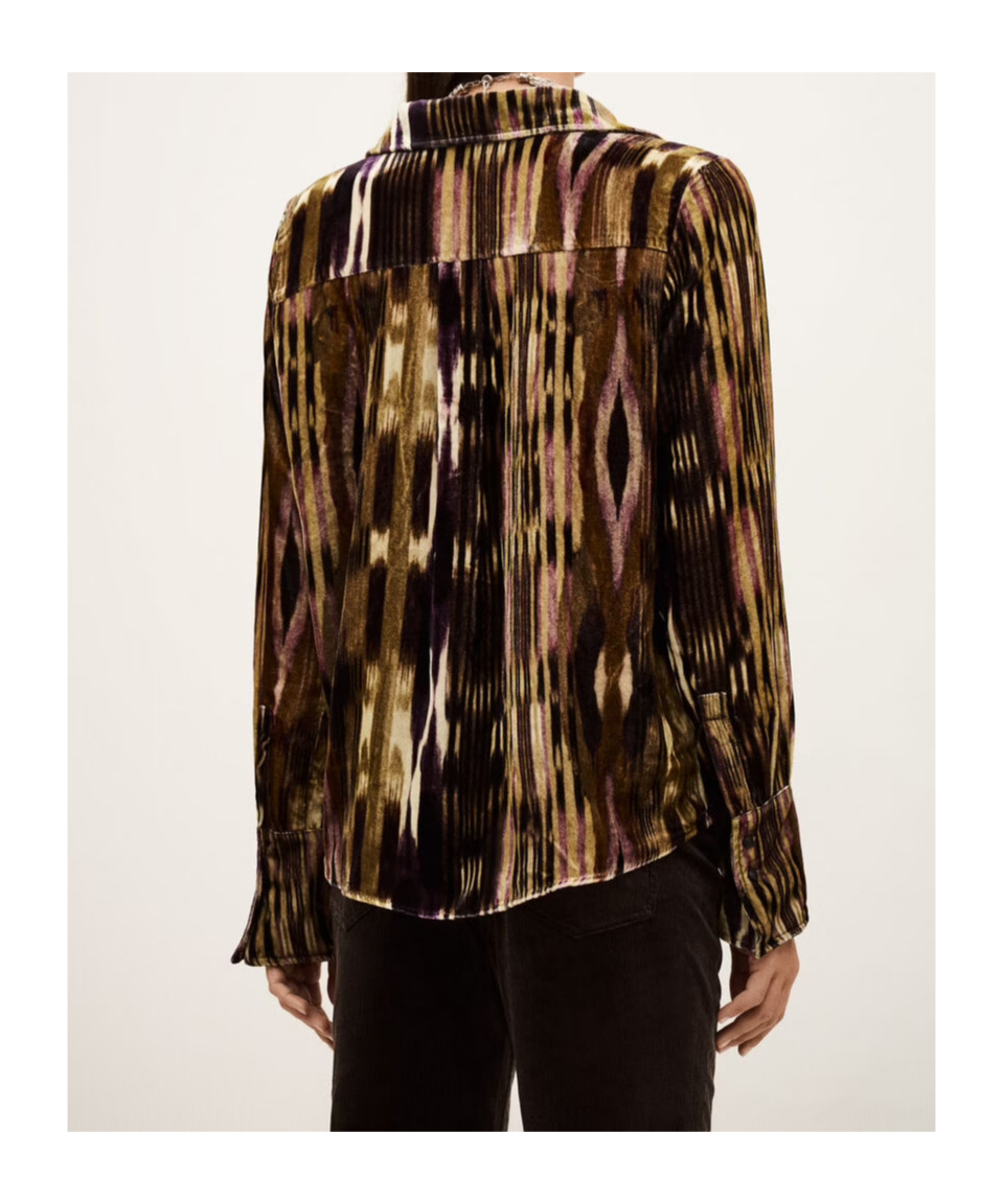 Bash Long-sleeved Printed Shirt In Brown